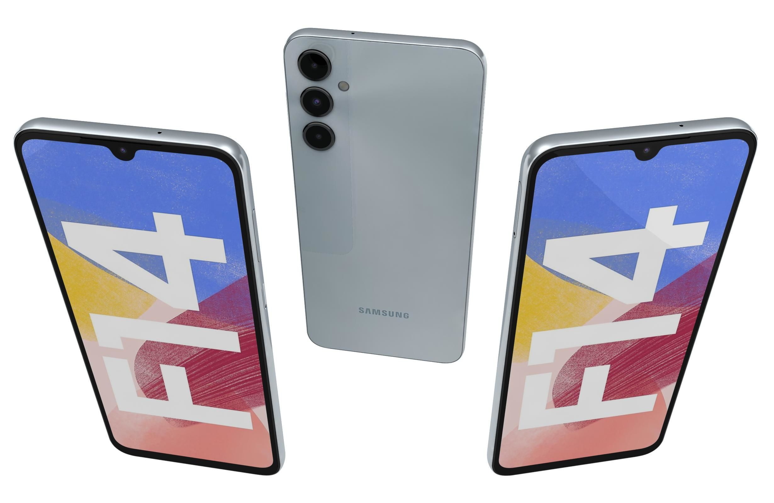 Samsung Galaxy F14 4G Green And Silver 3D model_2