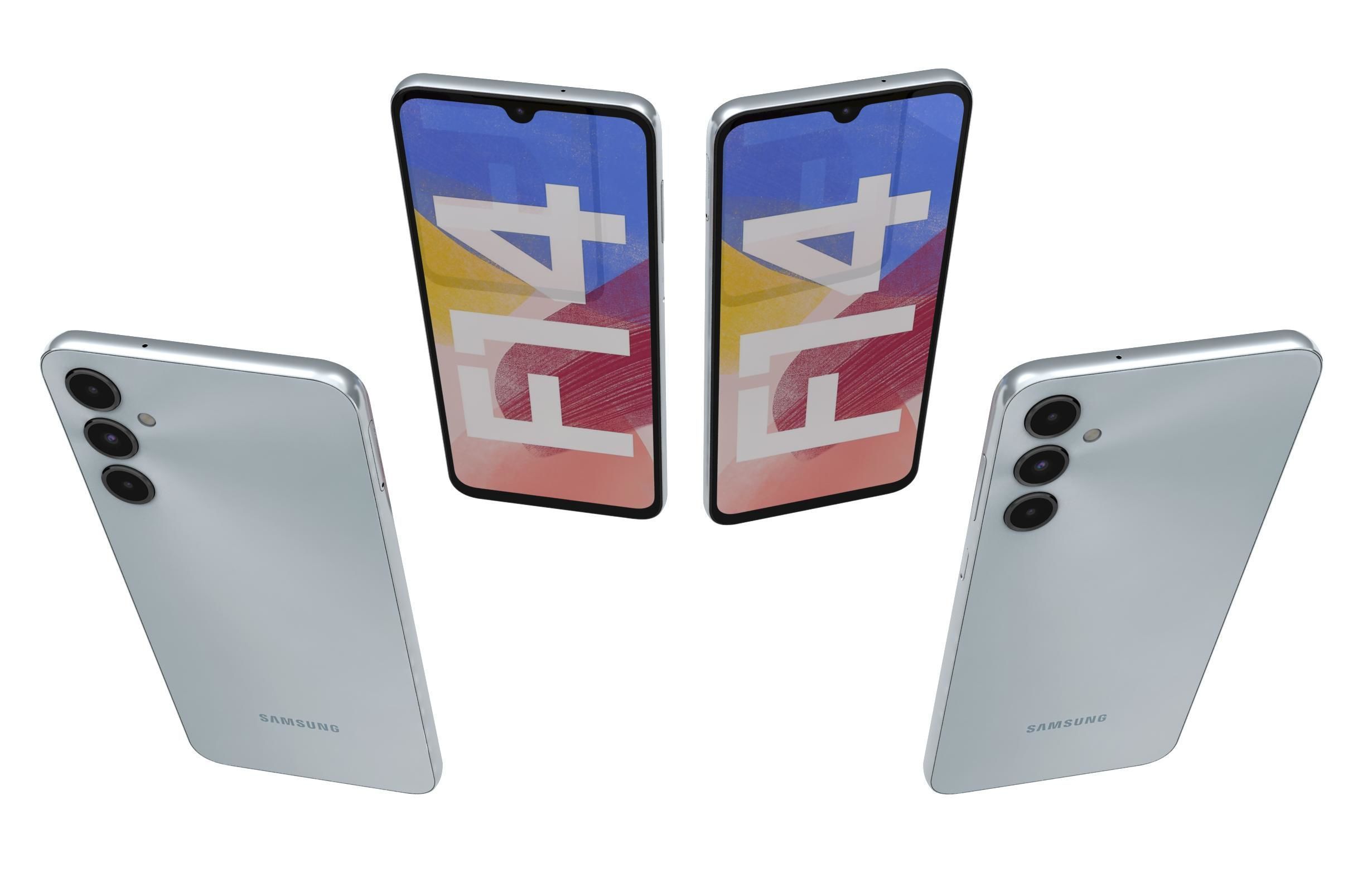 Samsung Galaxy F14 4G Green And Silver 3D model_5