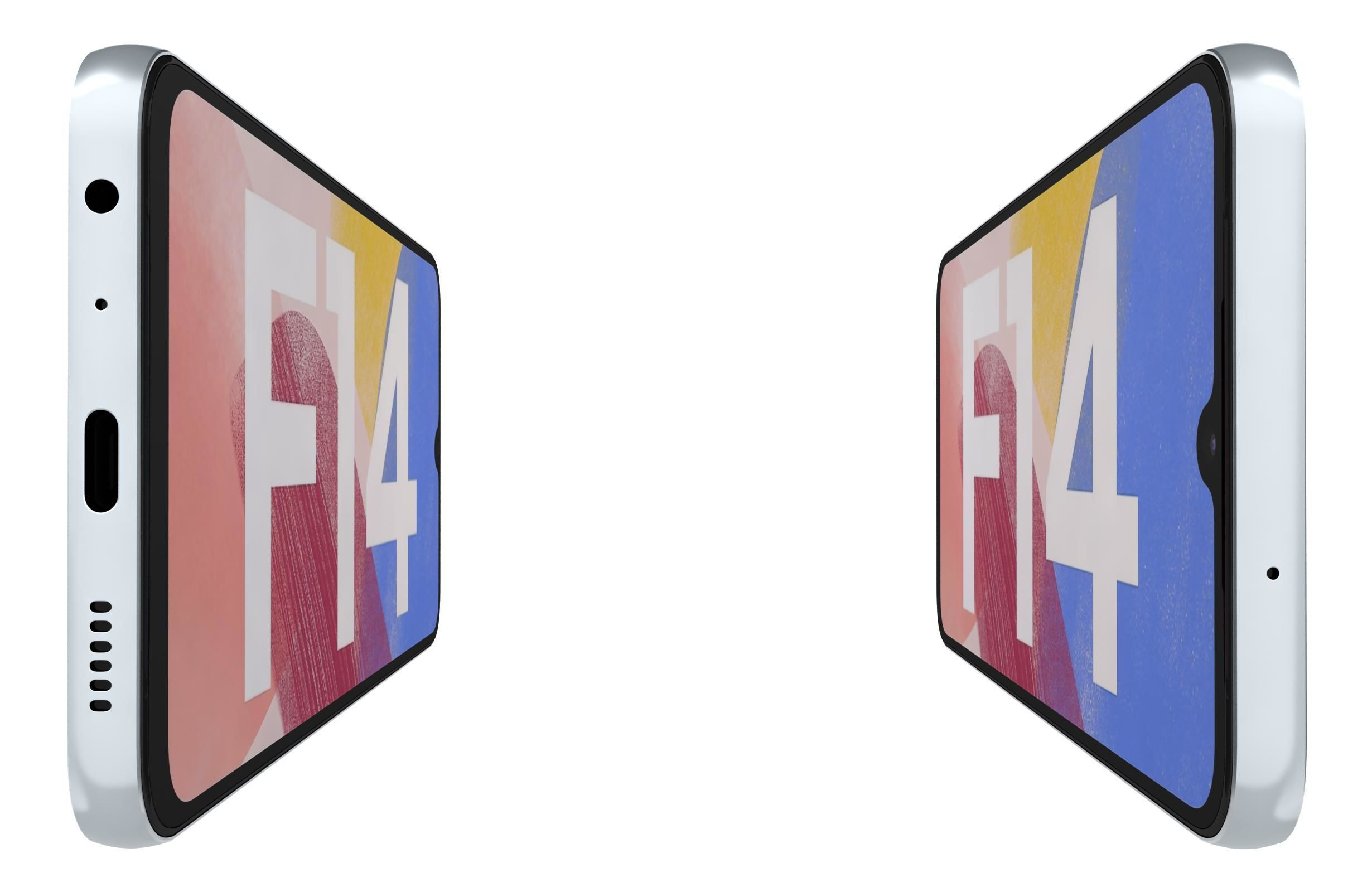 Samsung Galaxy F14 4G Green And Silver 3D model_9