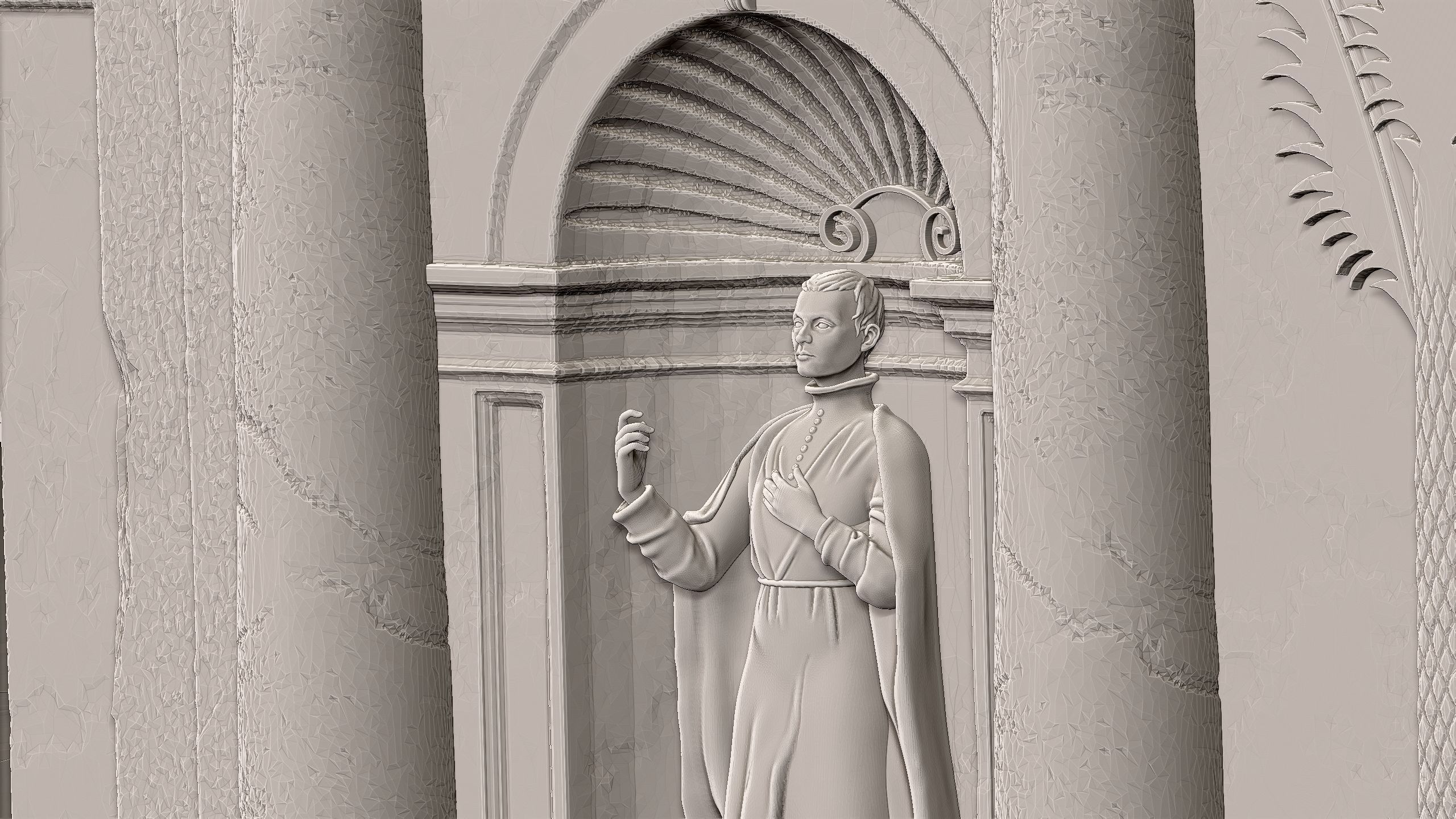 Cartoon Ruins of St Pauls 3D print model_8