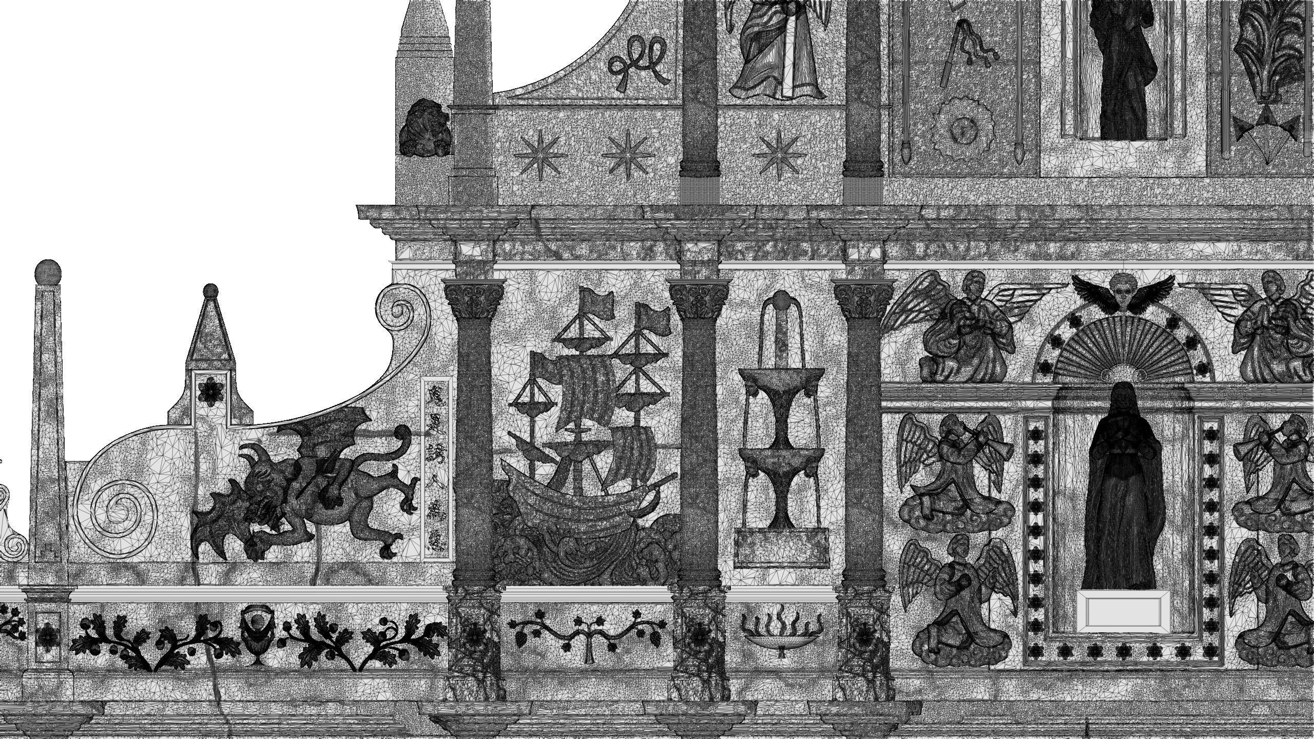 Cartoon Ruins of St Pauls 3D print model_13