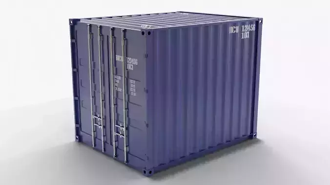10Ft Cargo Container - Blue - Clean