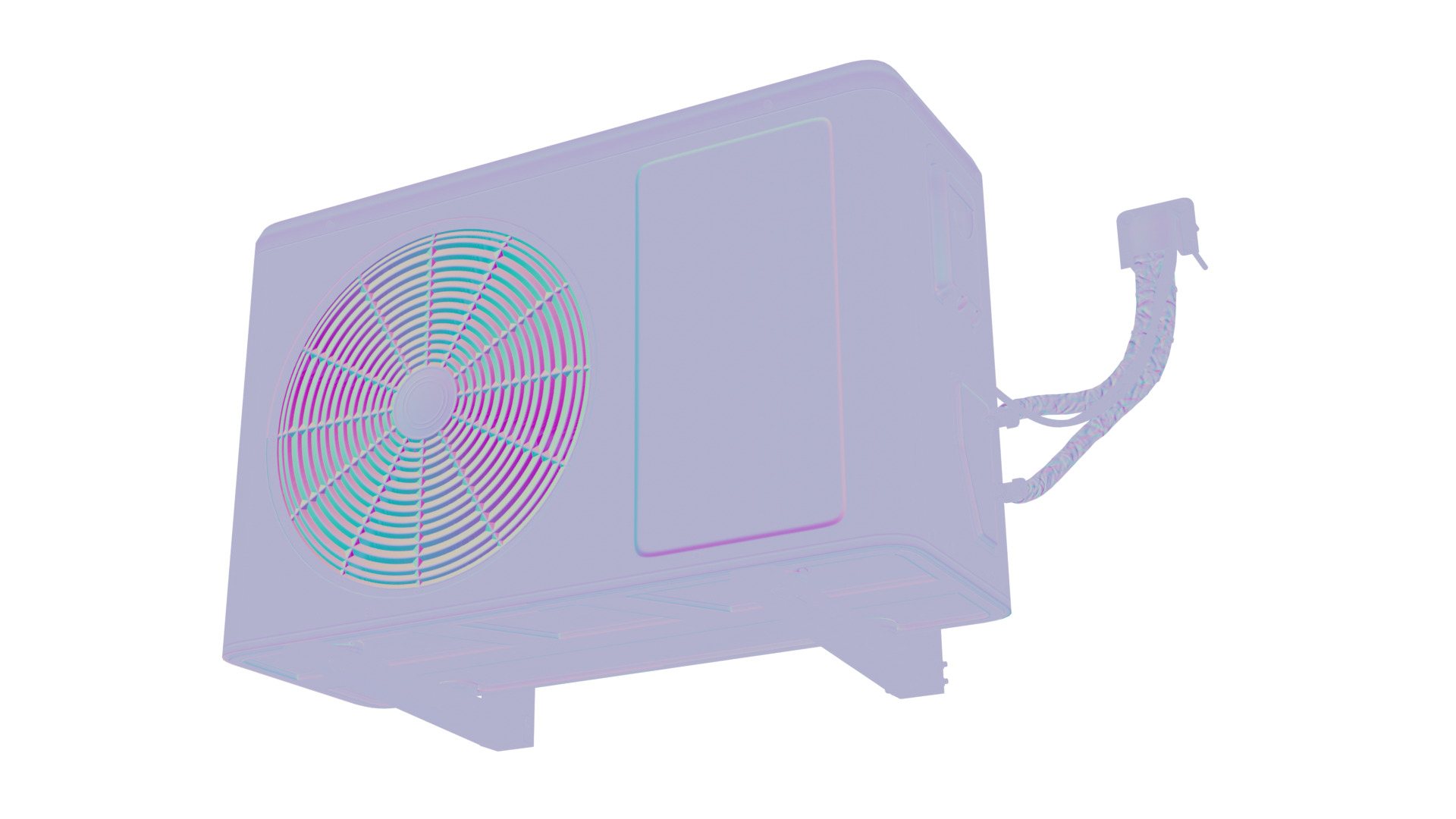  Air Conditioning Unit  Low-poly 3D model_11