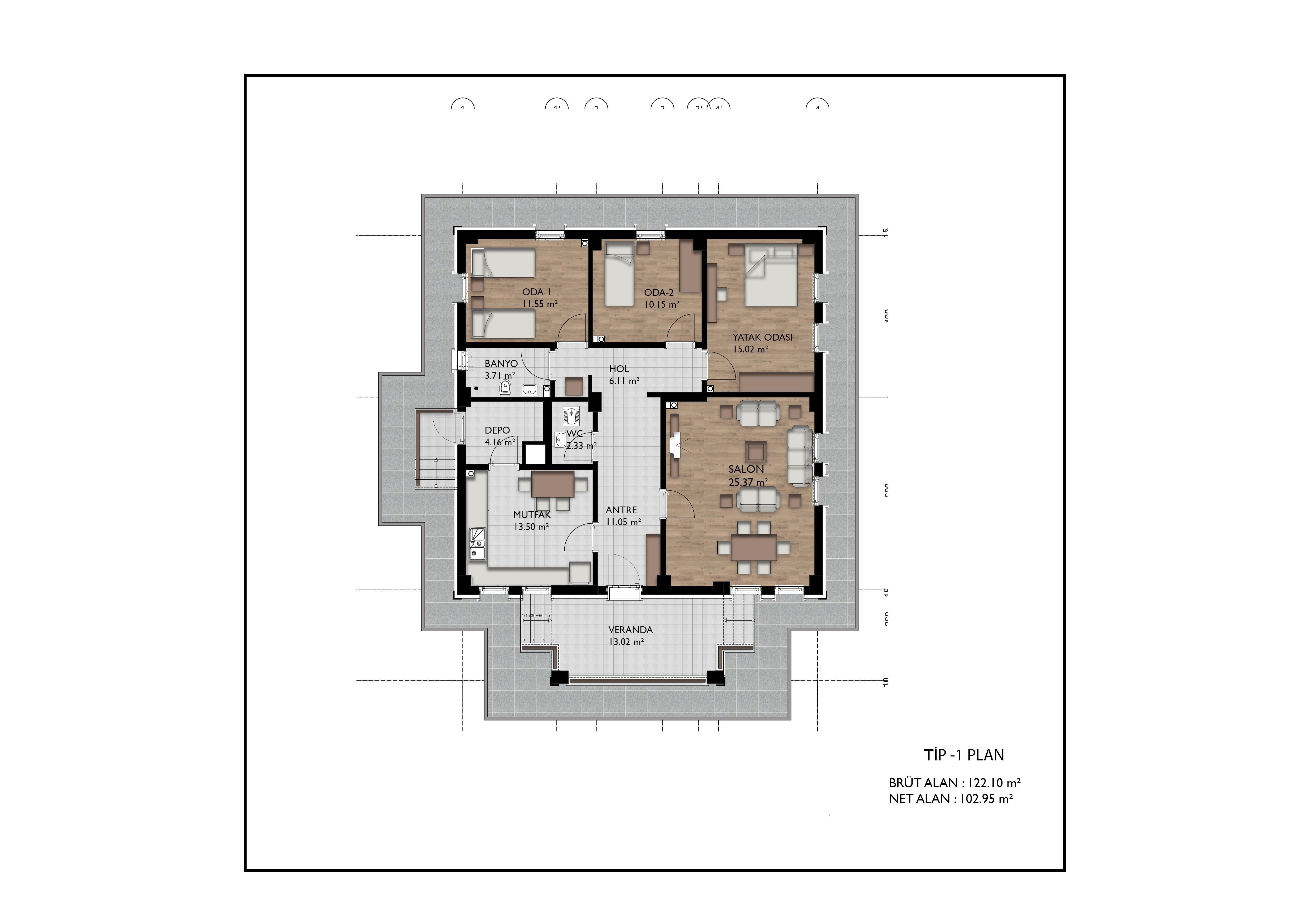Tip1 House Plans Architectural Drawings Modern House Plans 3D model_9