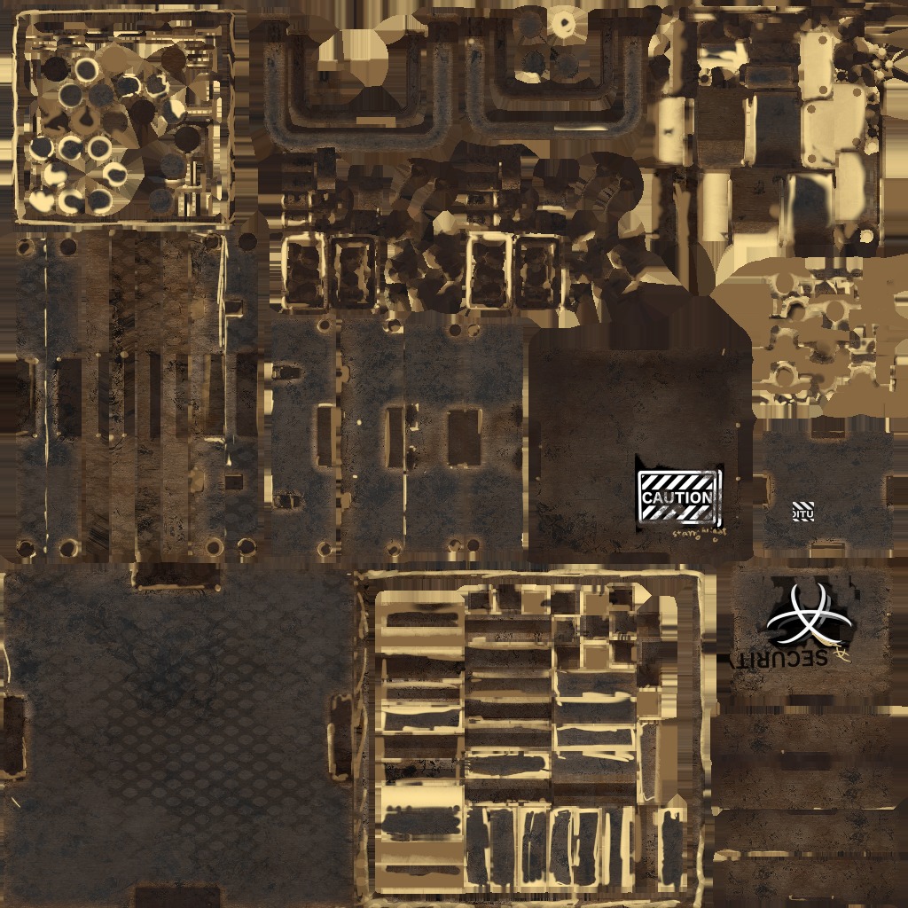 4 pics realistic suitcases with gilded crate material chests 3D model_10