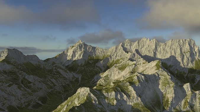 Swiss mountains 3D model