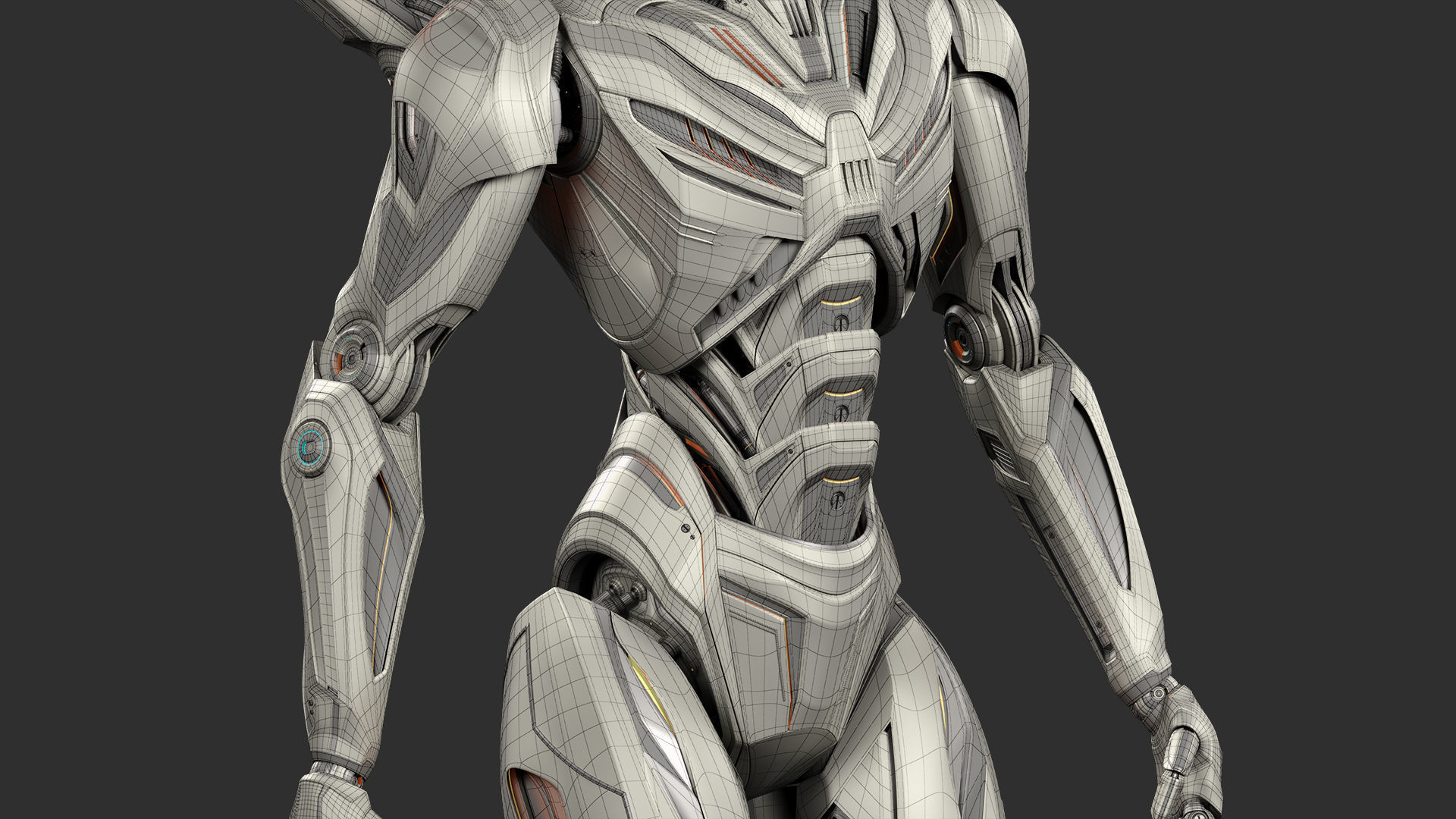 Robot Humanoid B2 - Rigged and Animated 3D model_19