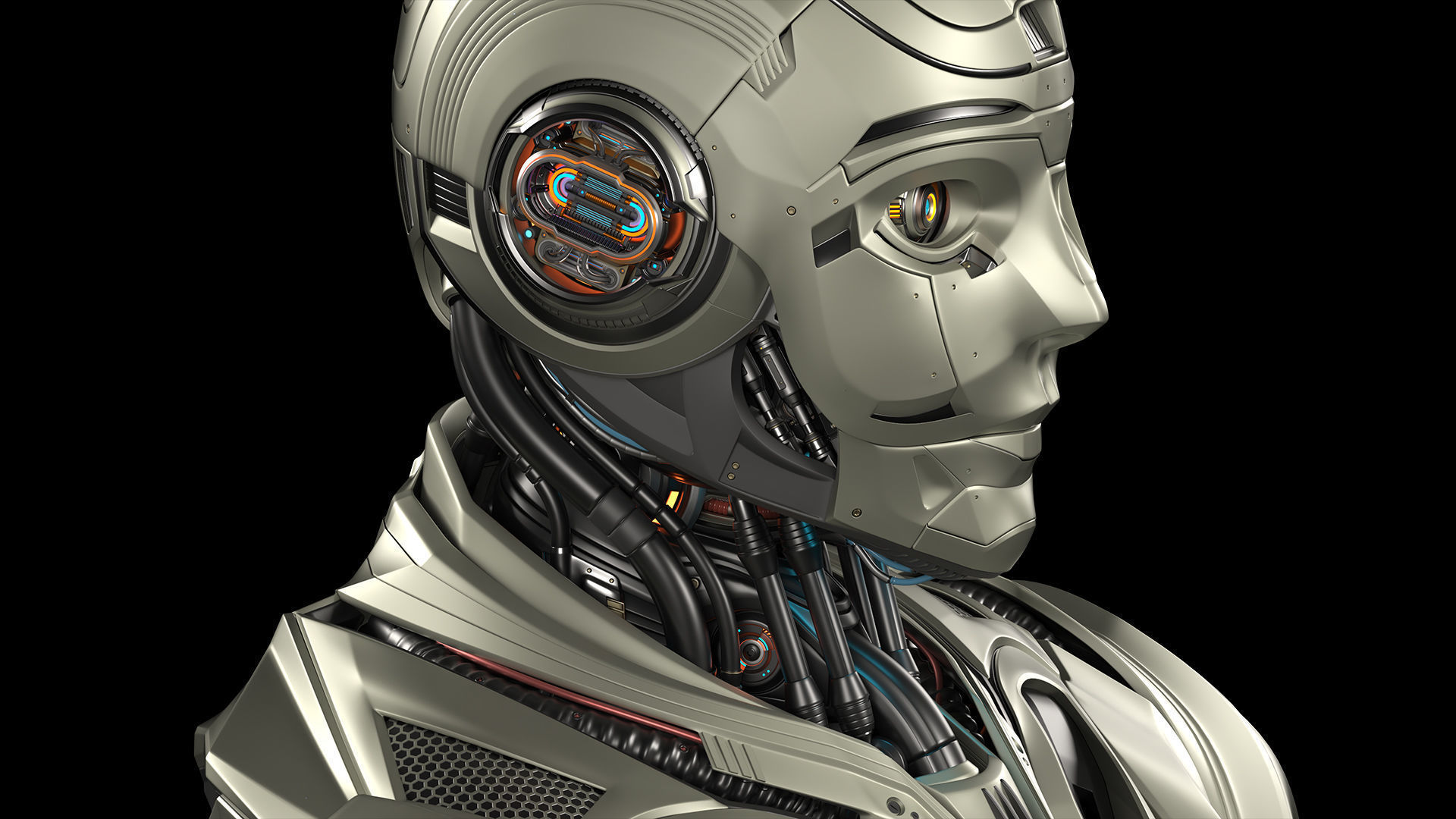 Robot Humanoid B2 - Rigged and Animated 3D model_2