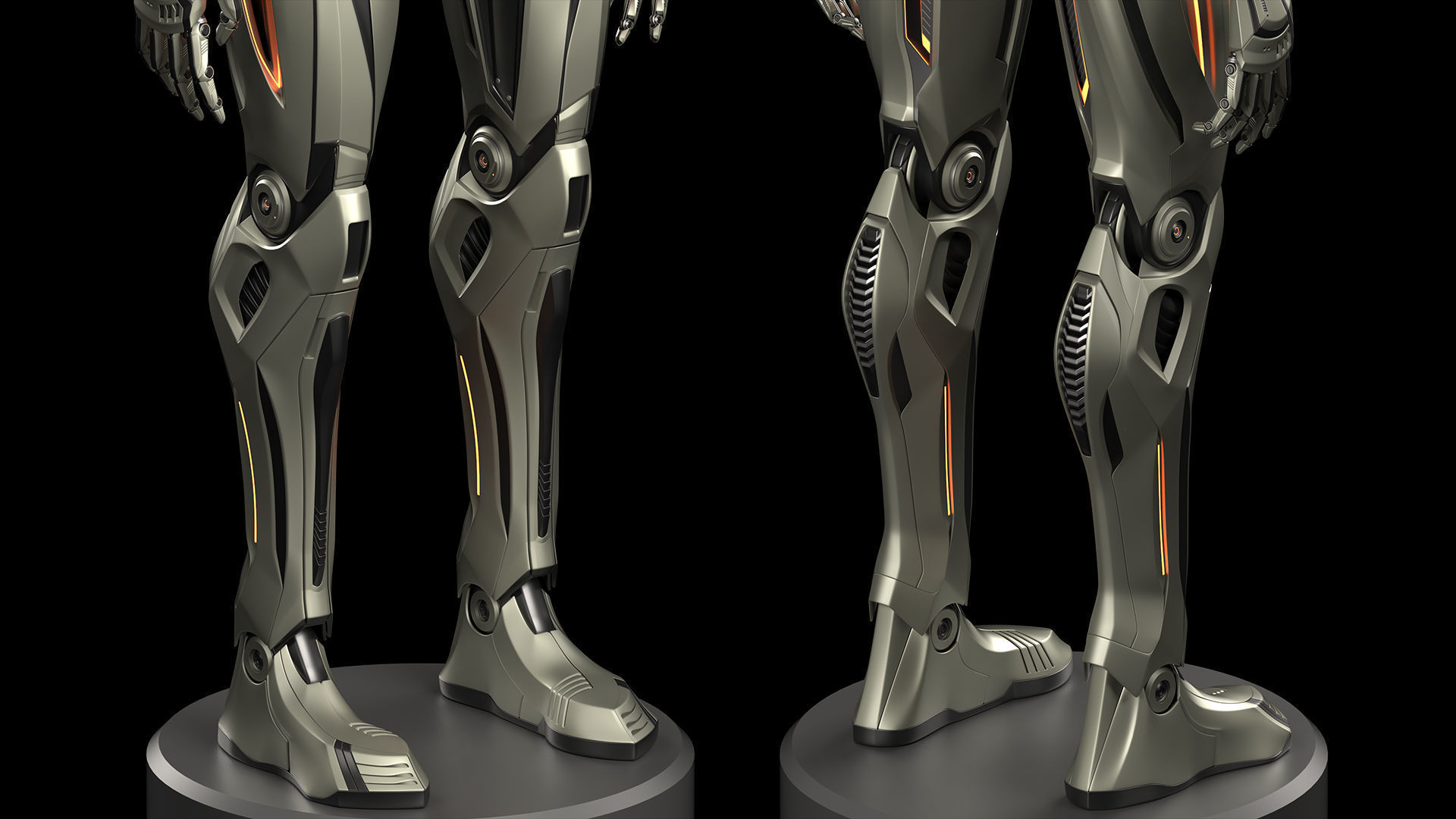 Robot Humanoid B2 - Rigged and Animated 3D model_14