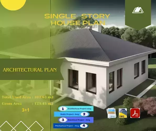 tip3 House Plans Architectural Drawings Modern House Plans 3D model