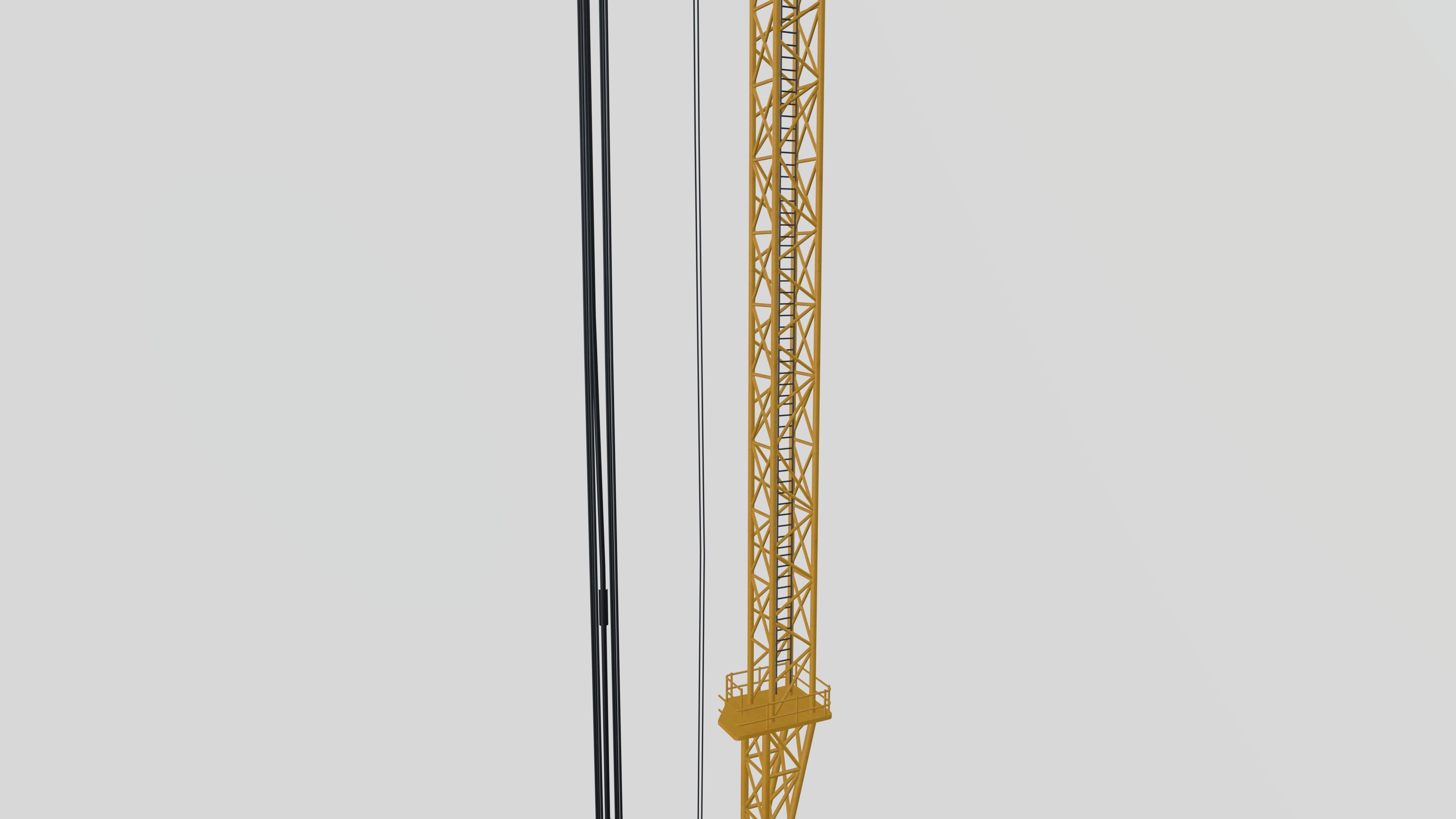 Tower Crane Low-poly 3D model_4