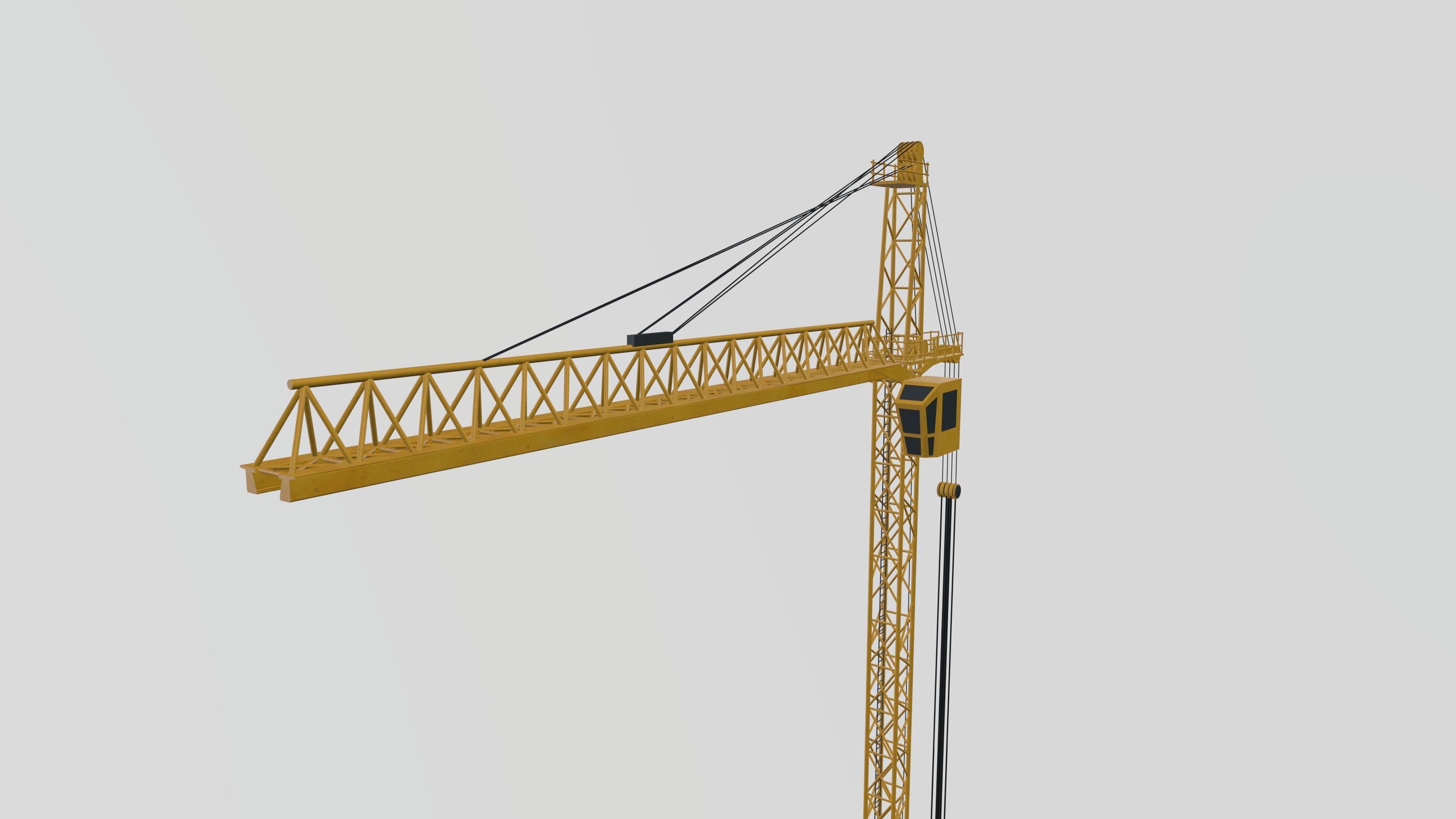 Tower Crane Low-poly 3D model_7