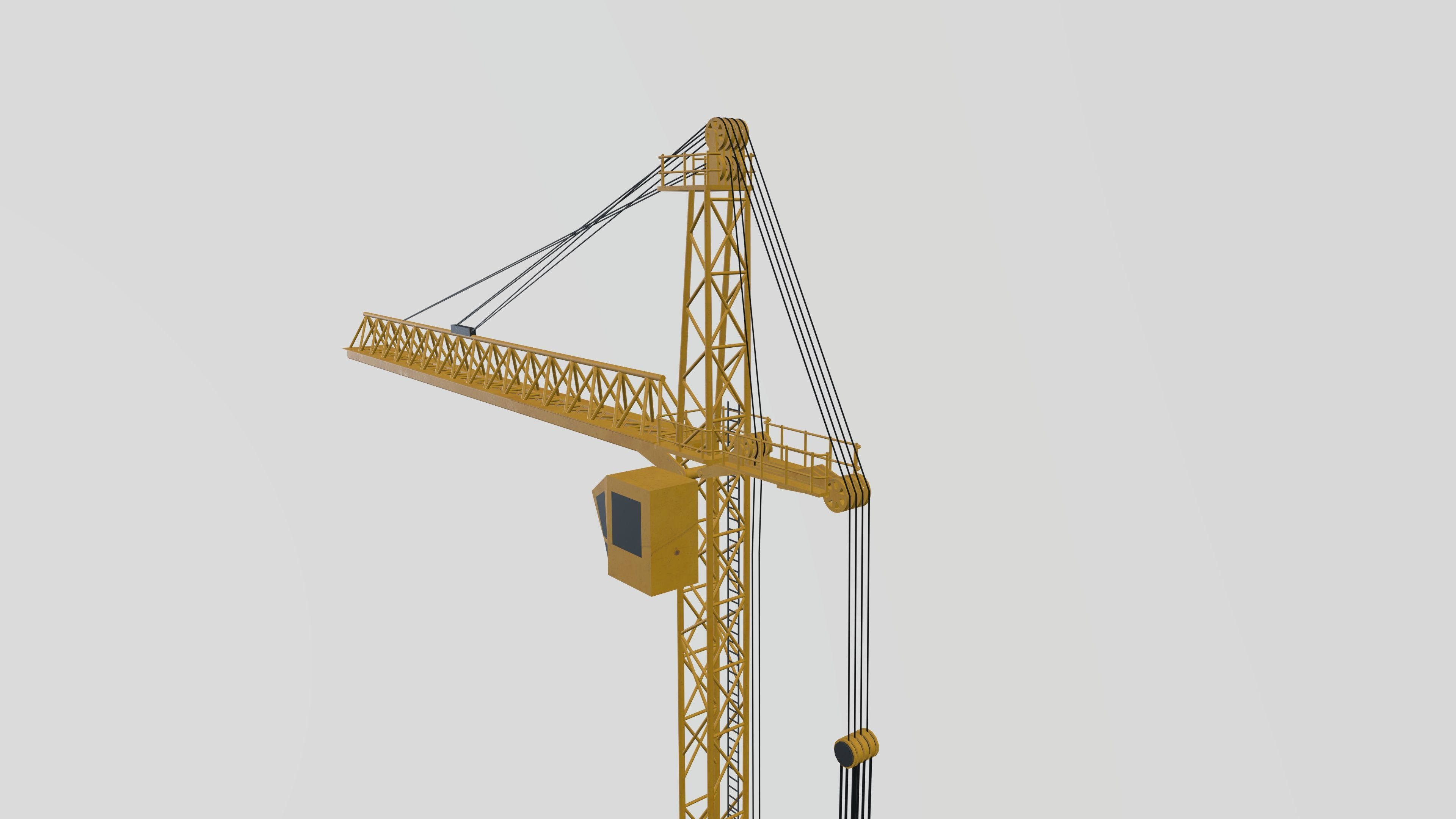 Tower Crane Low-poly 3D model_8