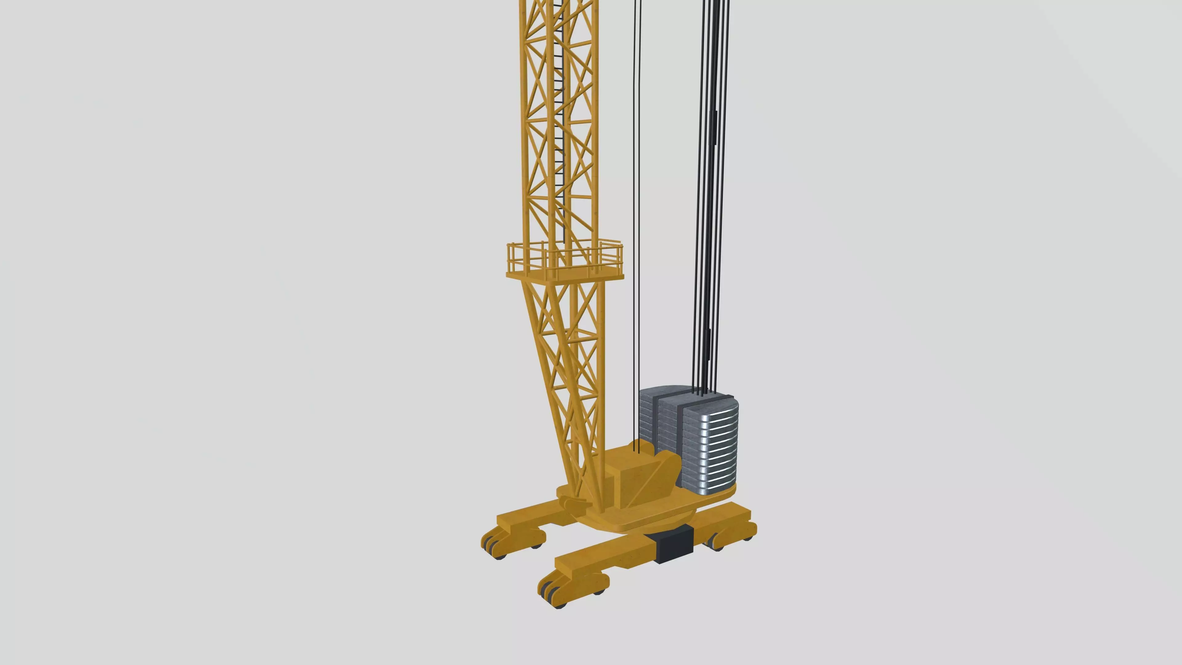 Tower Crane Low-poly 3D model_0