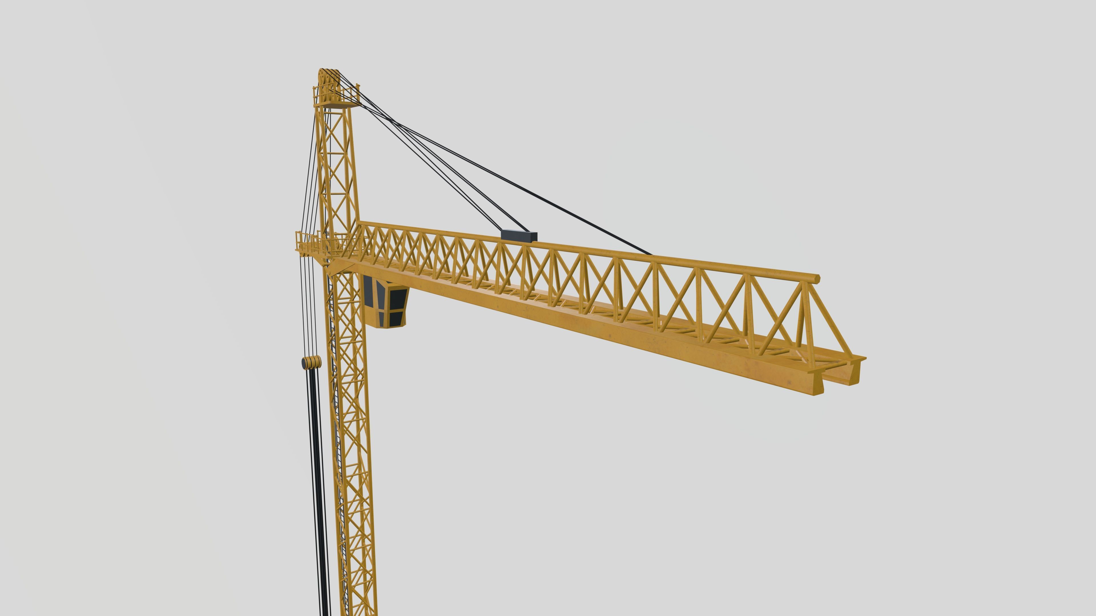 Tower Crane Low-poly 3D model_6