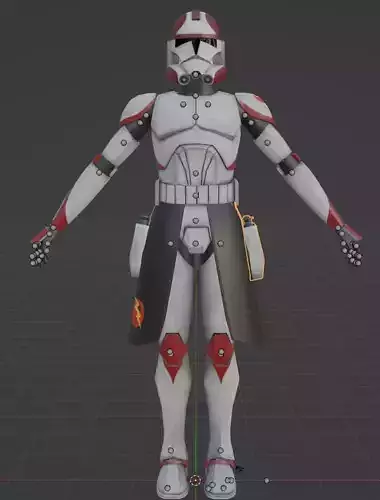 Clone wars Clone Commander Ponds 3D model