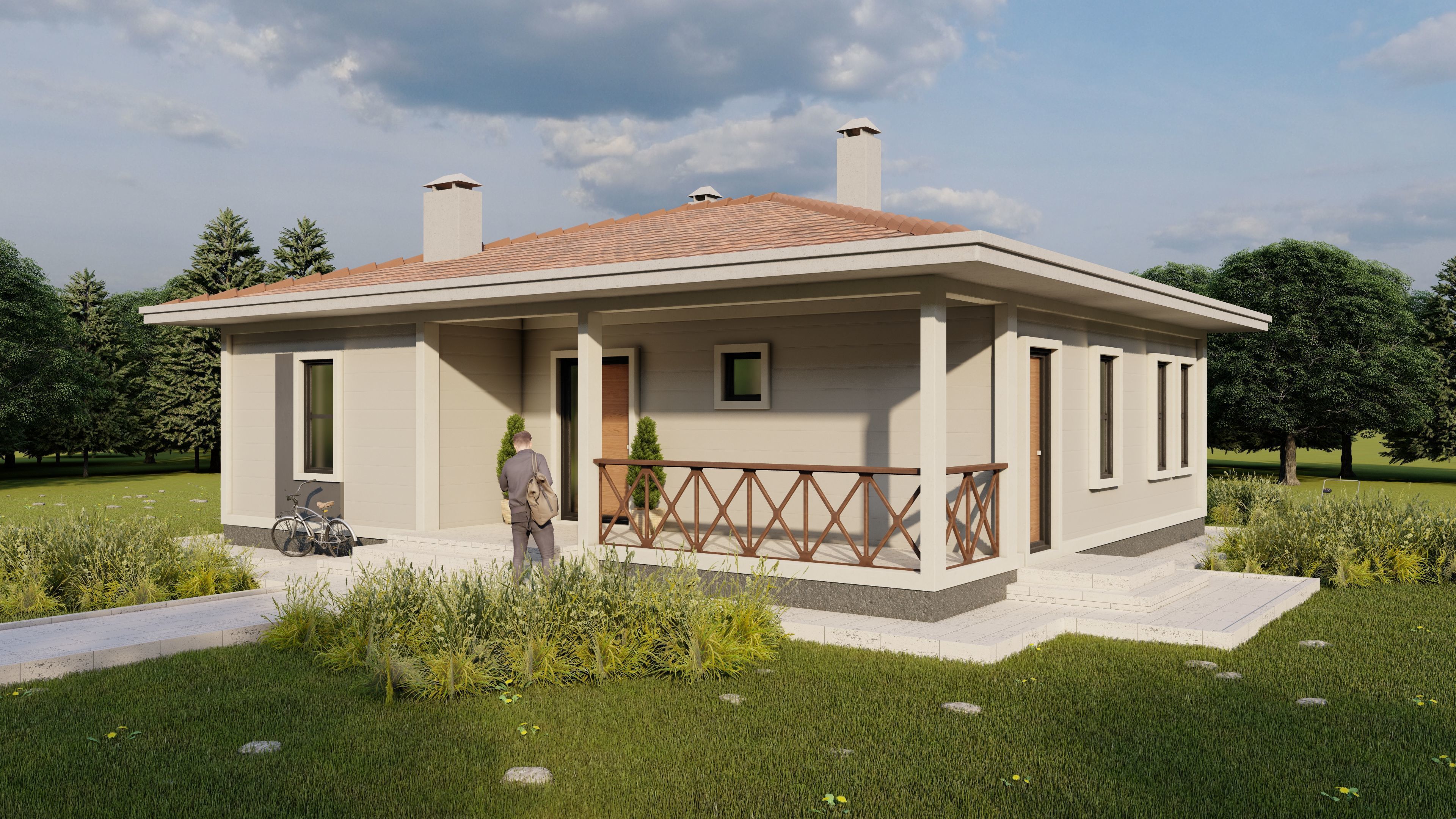 Tip4 House Plans Architectural Drawings Modern House Plans 3D model_4