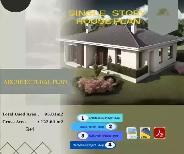 Tip4 House Plans Architectural Drawings Modern House Plans 3D model Tip4 House Plans Architectural Drawings Modern House Plans 3D model