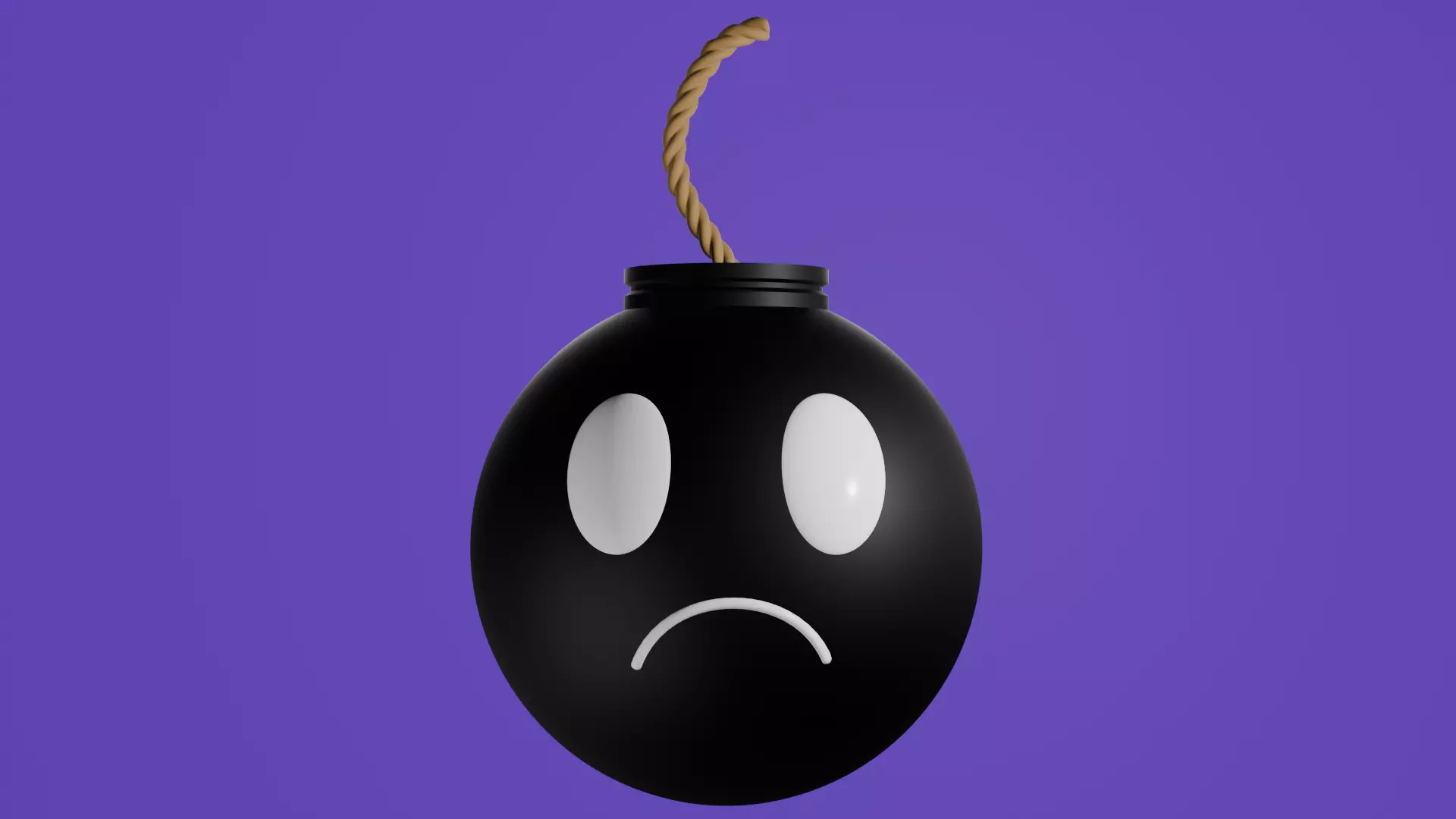 Cartoon Bomb Free low-poly 3D model