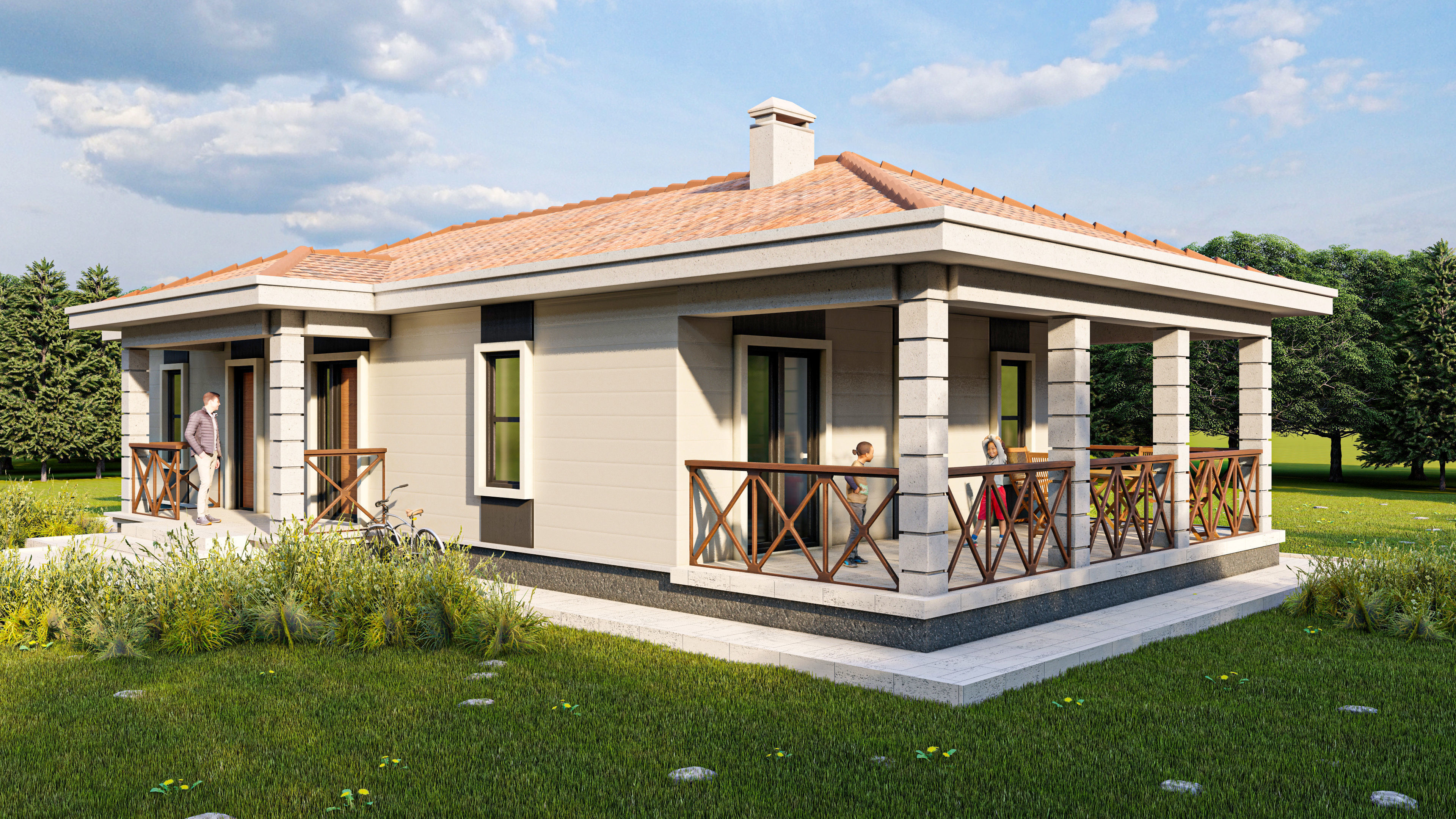 Tip5 House Plans Architectural Drawings Modern House Plans 3D model_2