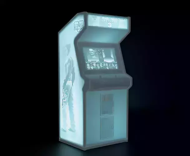 Tekken 3 Arcade Cabinet with Lithophane 3D print model