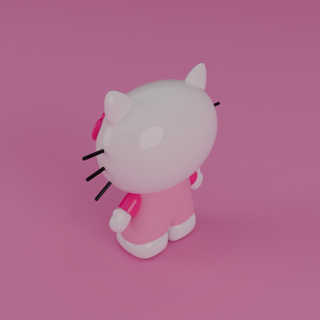 Hallo Kitty figurine 3D model for 3D print 3D model_9