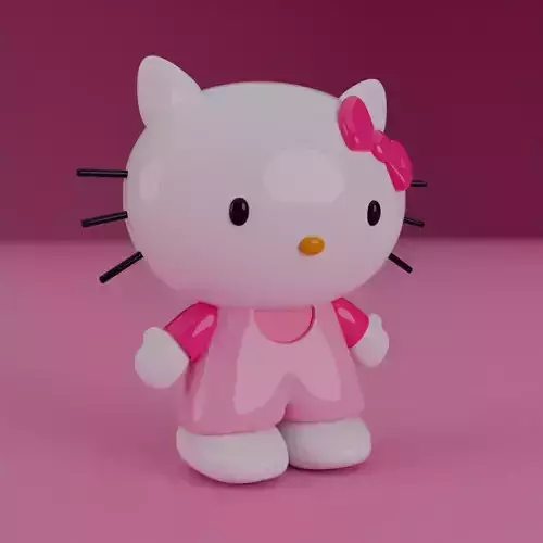 Hallo Kitty figurine 3D model for 3D print 3D model