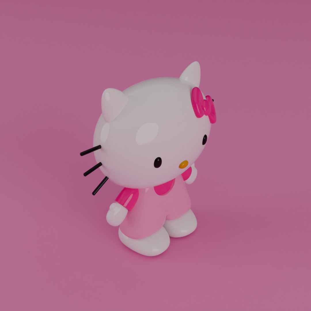 Hallo Kitty figurine 3D model for 3D print 3D model_7