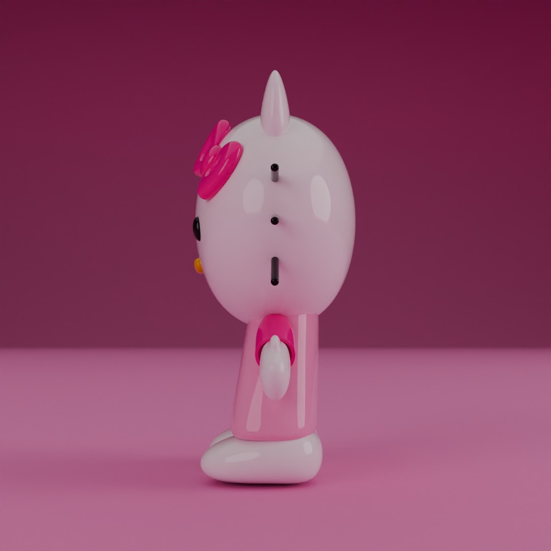 Hallo Kitty figurine 3D model for 3D print 3D model_4