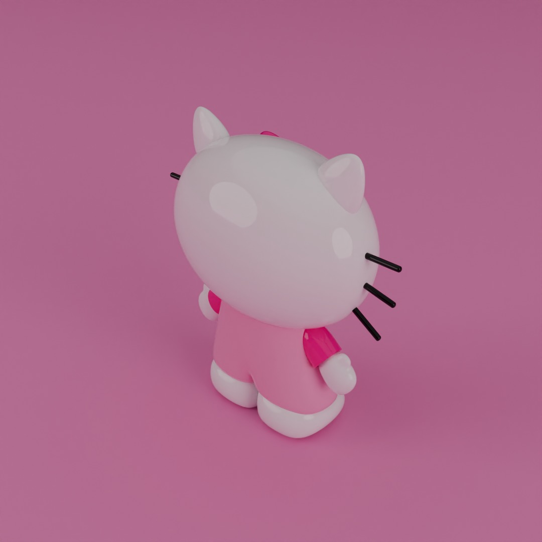 Hallo Kitty figurine 3D model for 3D print 3D model_6