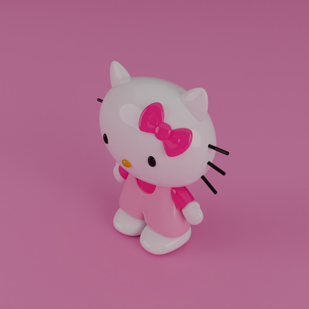 Hallo Kitty figurine 3D model for 3D print 3D model_8