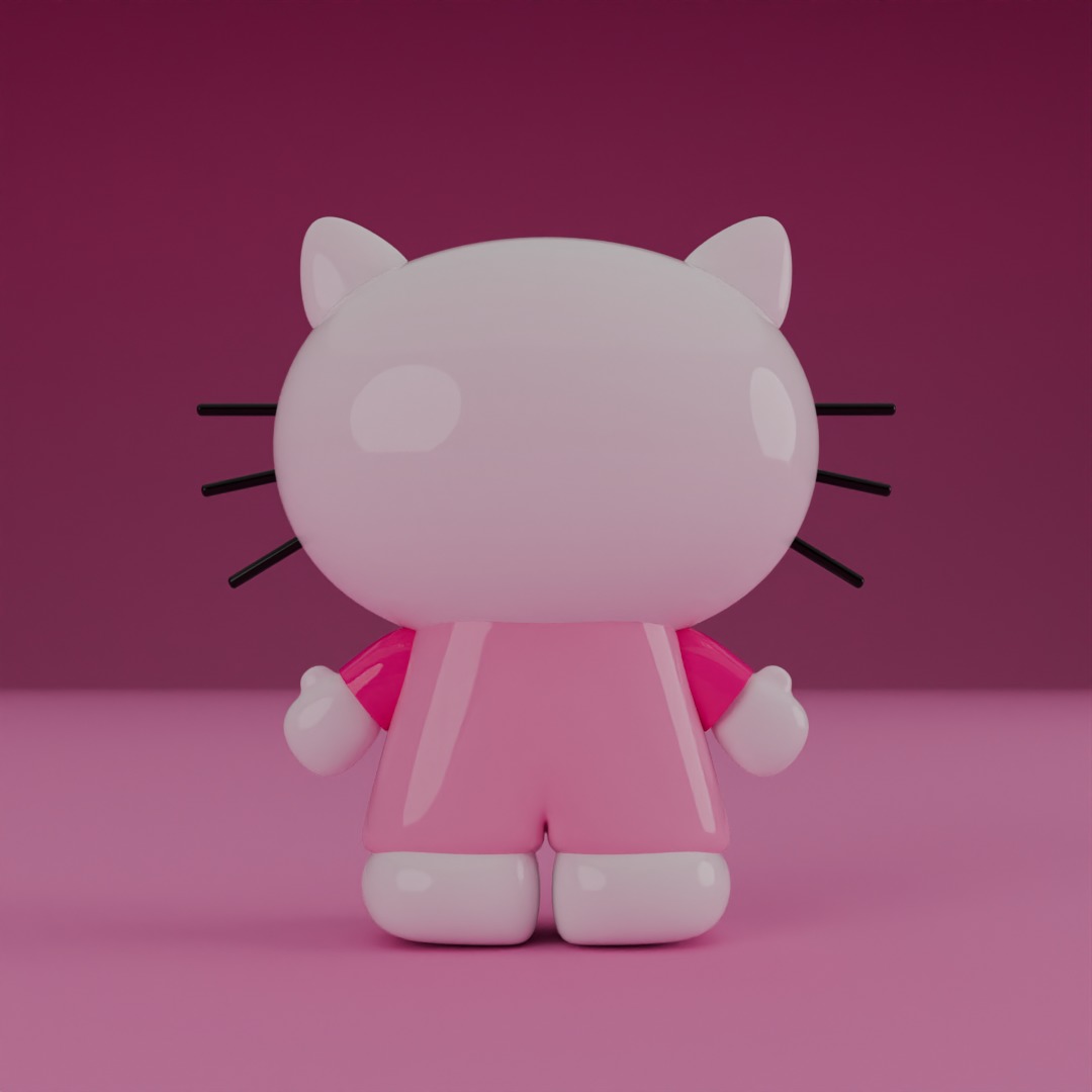 Hallo Kitty figurine 3D model for 3D print 3D model_5