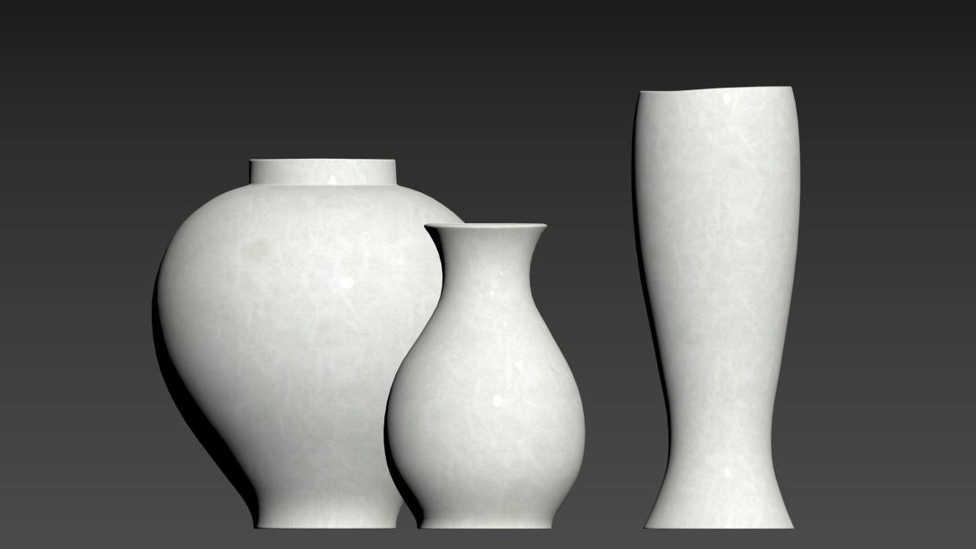 Lorient Tall White Textured Ceramic Vase 3D model_4