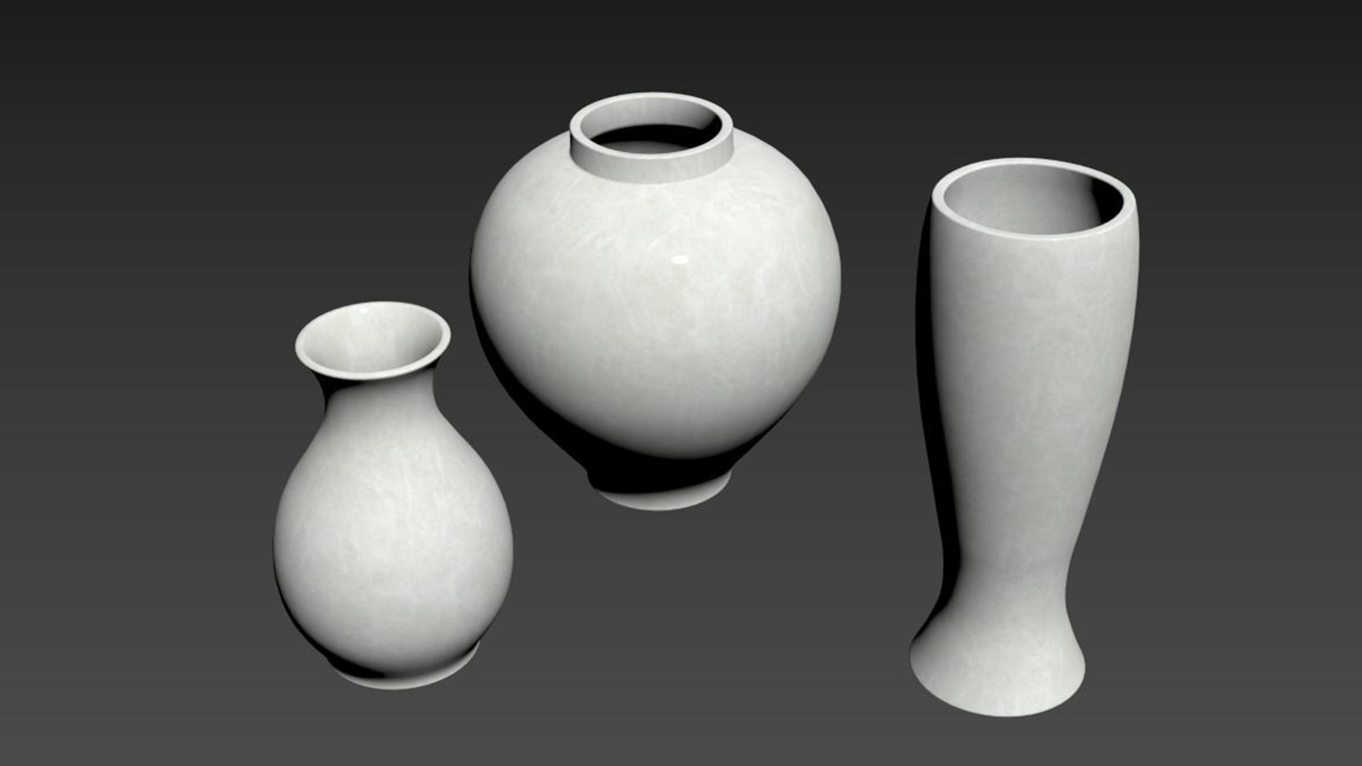 Lorient Tall White Textured Ceramic Vase 3D model_5