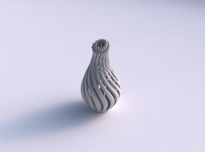 Vase twisted with muscle structure and soft tips pimp up top