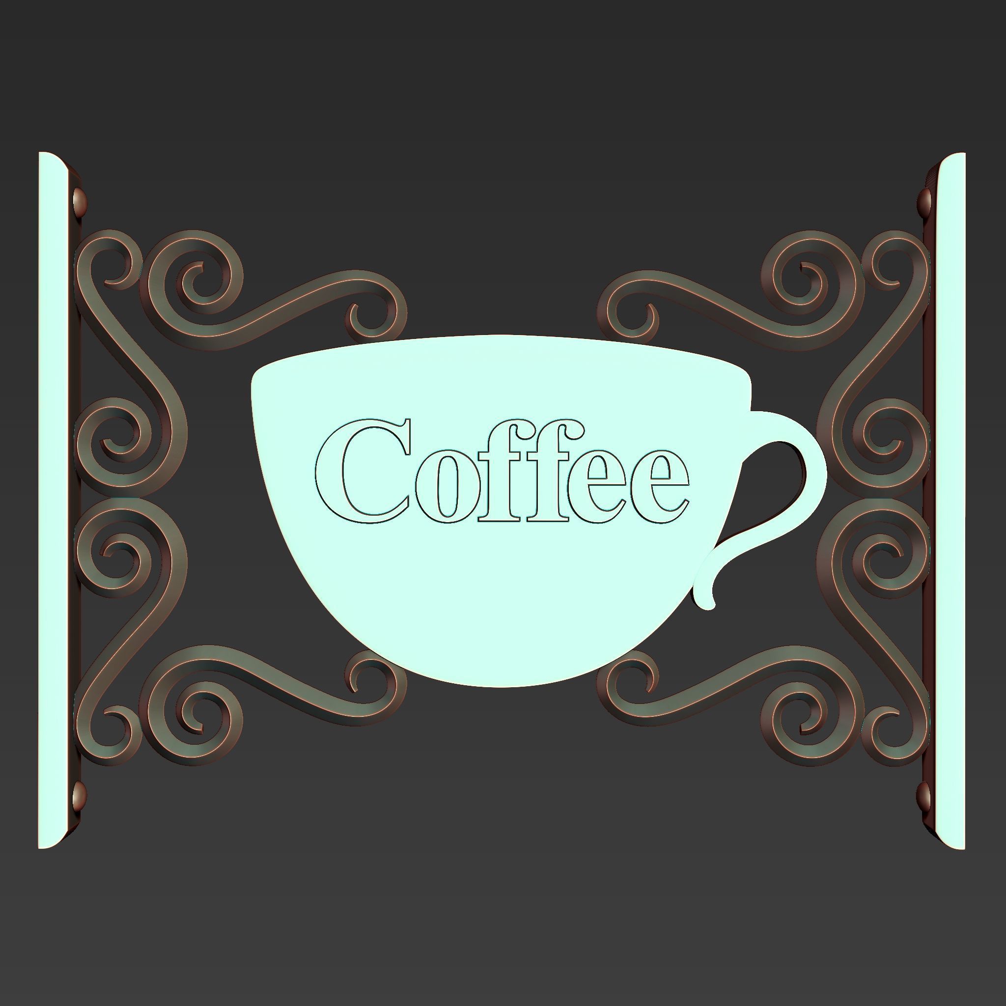 30 Iron Hanging Sign Board Base and High Mesh Vol 2 3D model_29