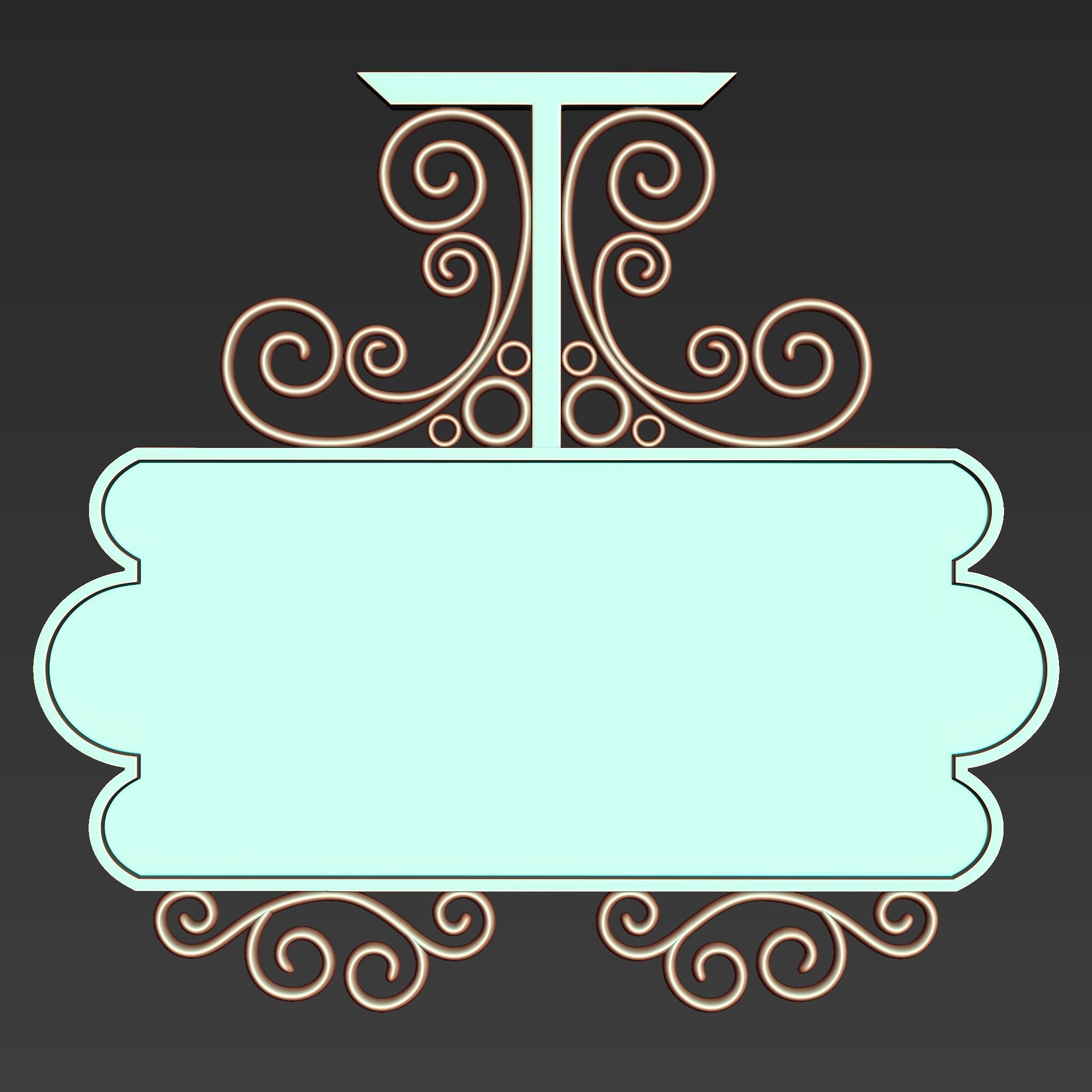 30 Iron Hanging Sign Board Base and High Mesh Vol 2 3D model_26