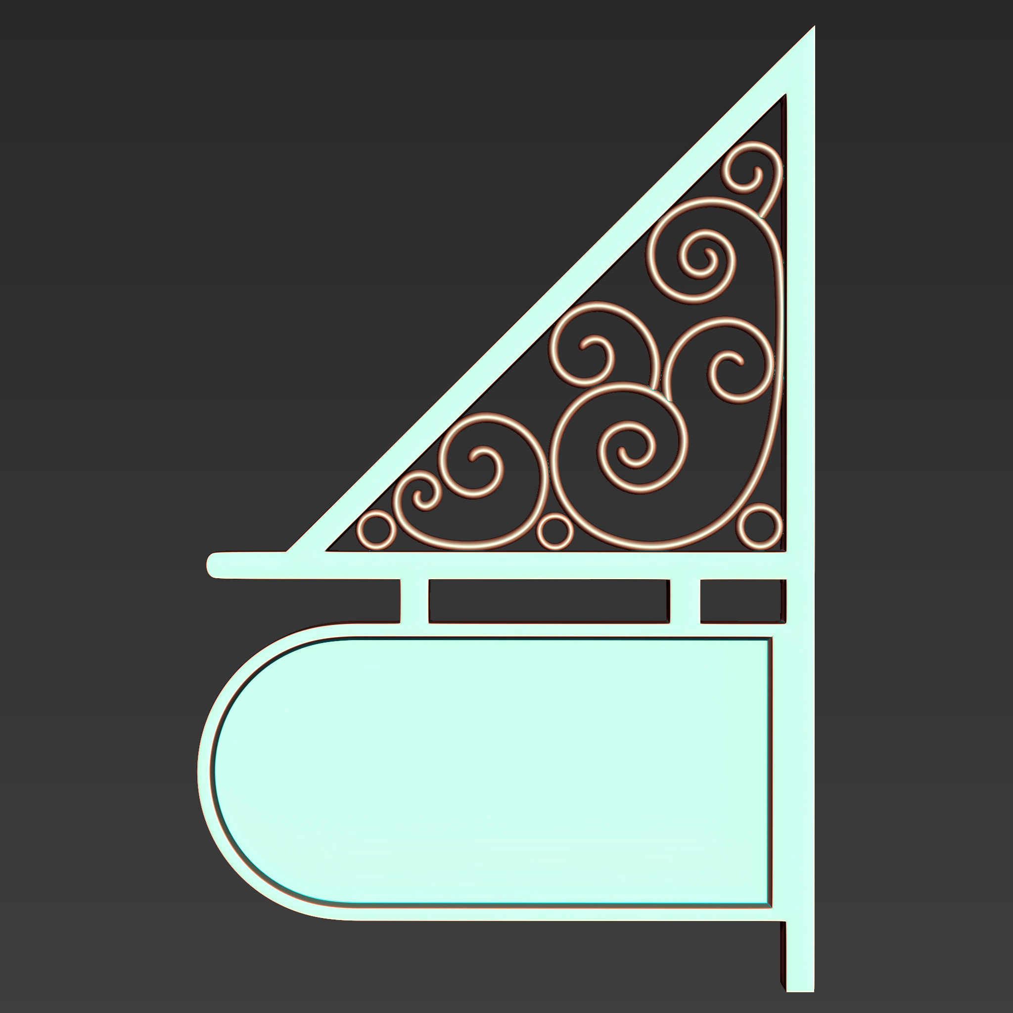 30 Iron Hanging Sign Board Base and High Mesh Vol 2 3D model_30