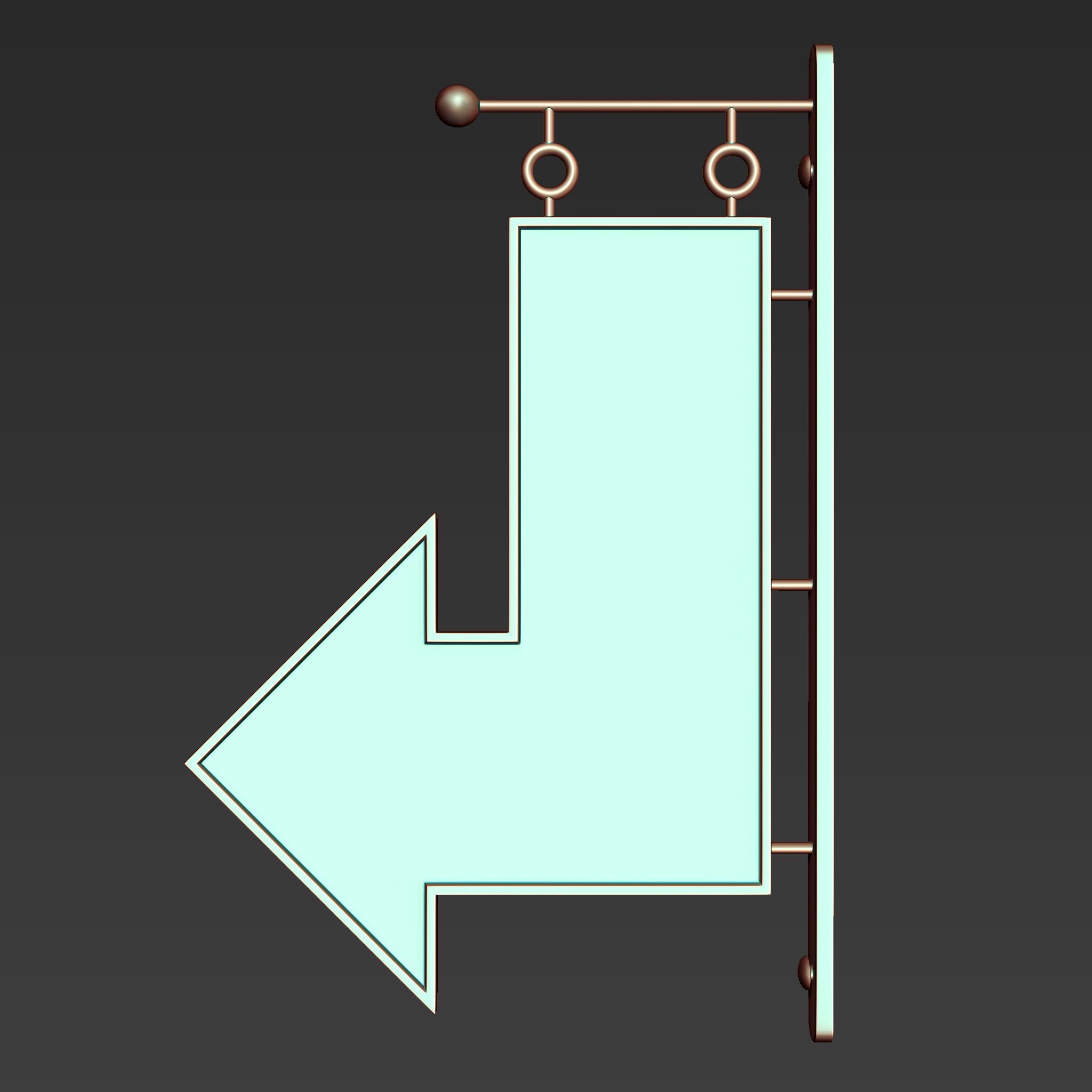 30 Iron Hanging Sign Board Base and High Mesh Vol 2 3D model_16