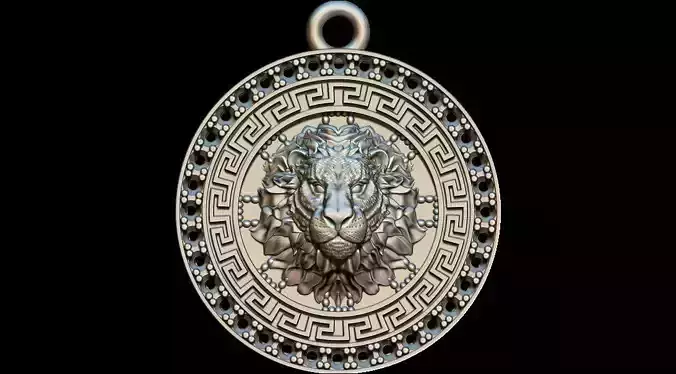 Lion Pendant 3D print model