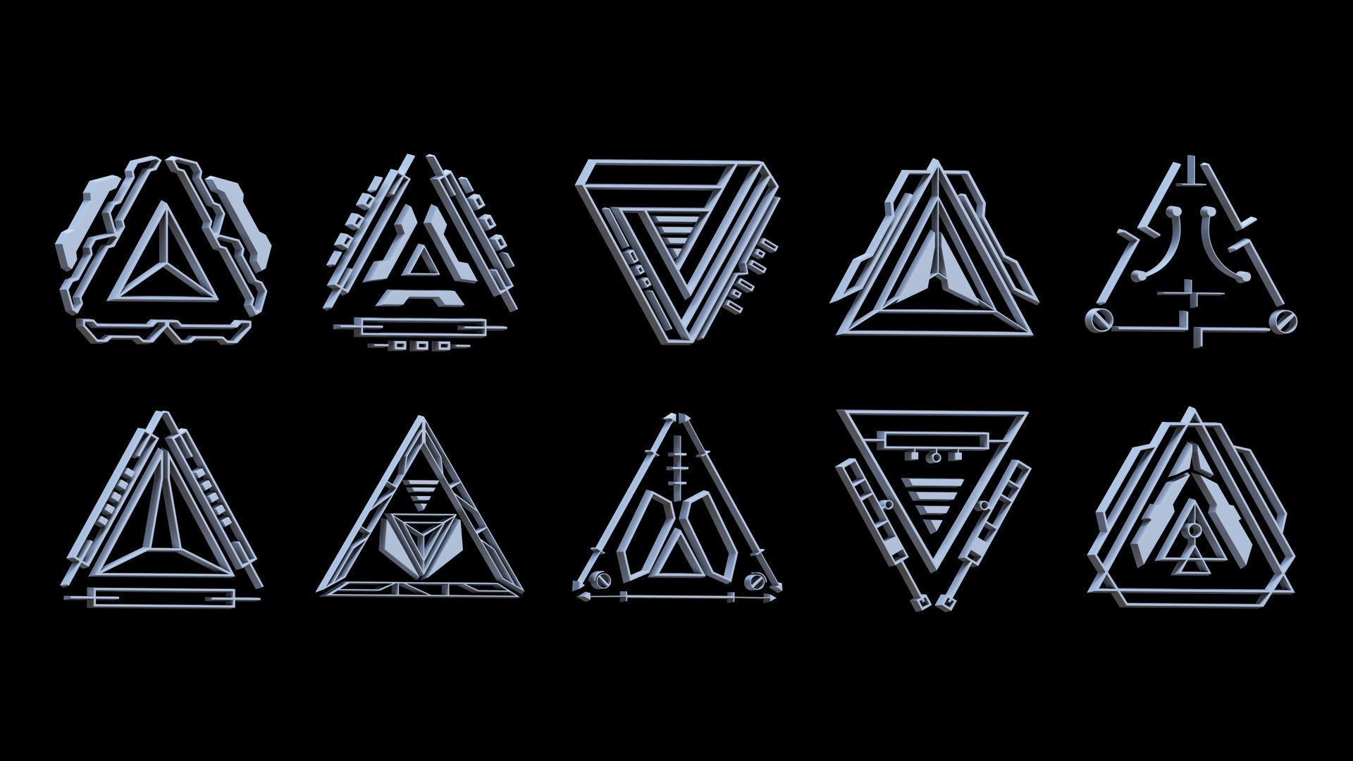 Sci-fi Hologram Base Mesh Vol 3 3D model_3