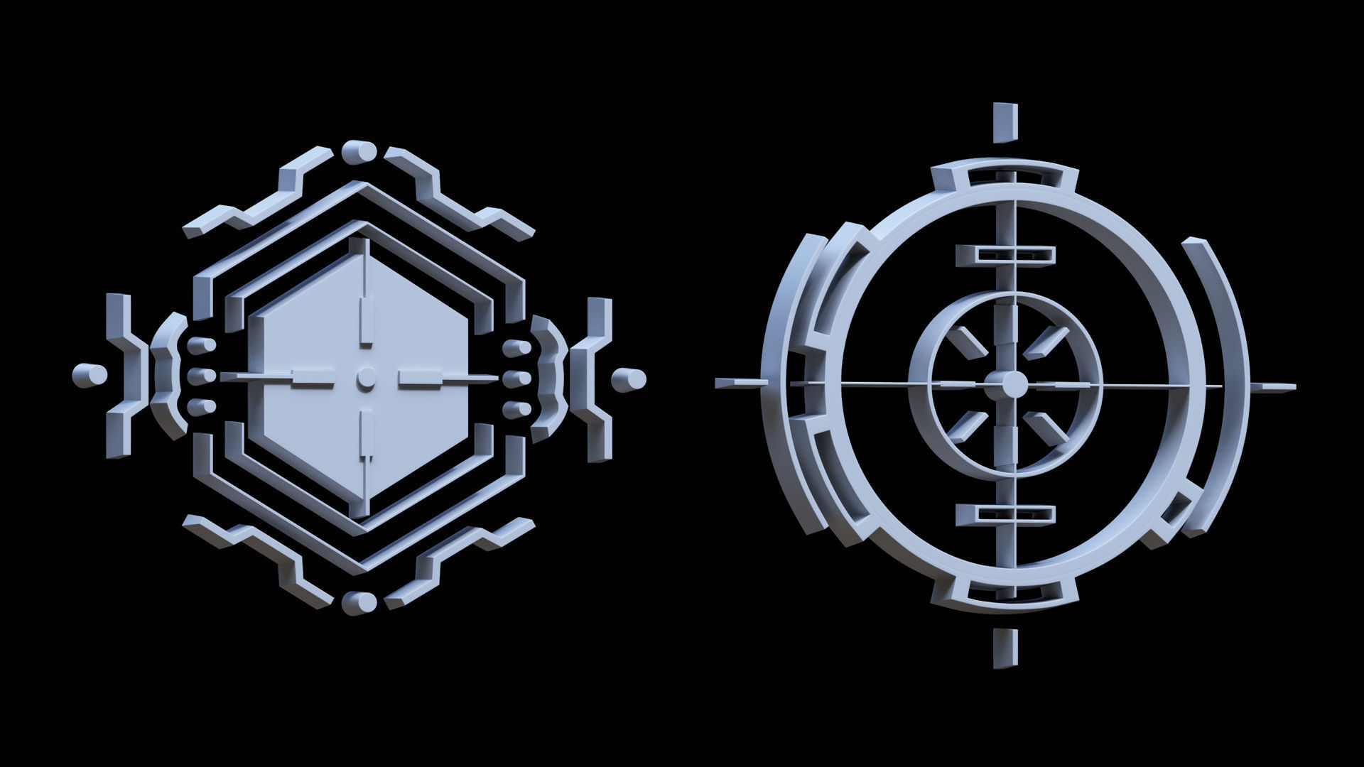 Sci-fi Hologram Base Mesh Vol 3 3D model_8