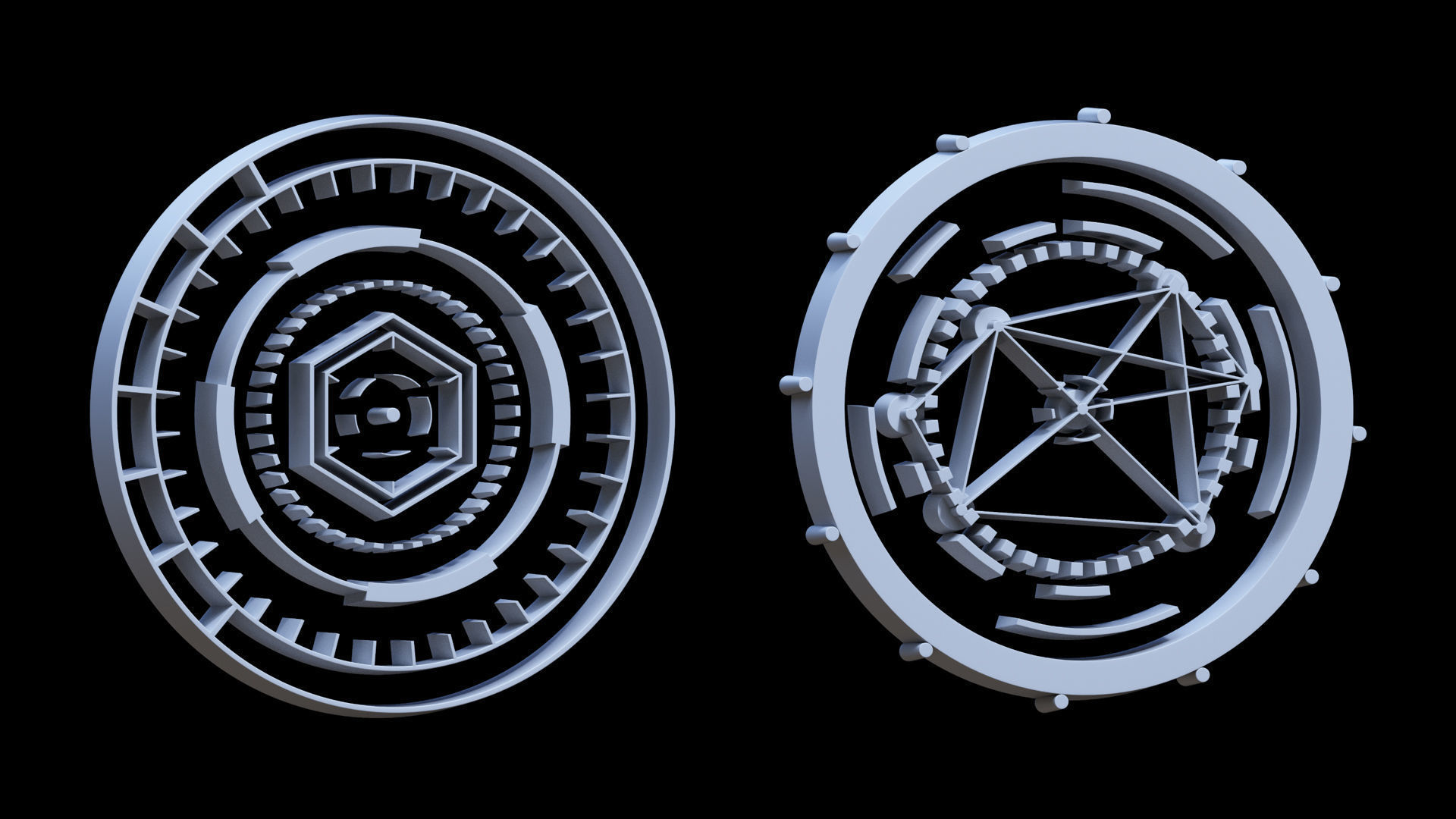 Sci-fi Hologram Base Mesh Vol 3 3D model_26