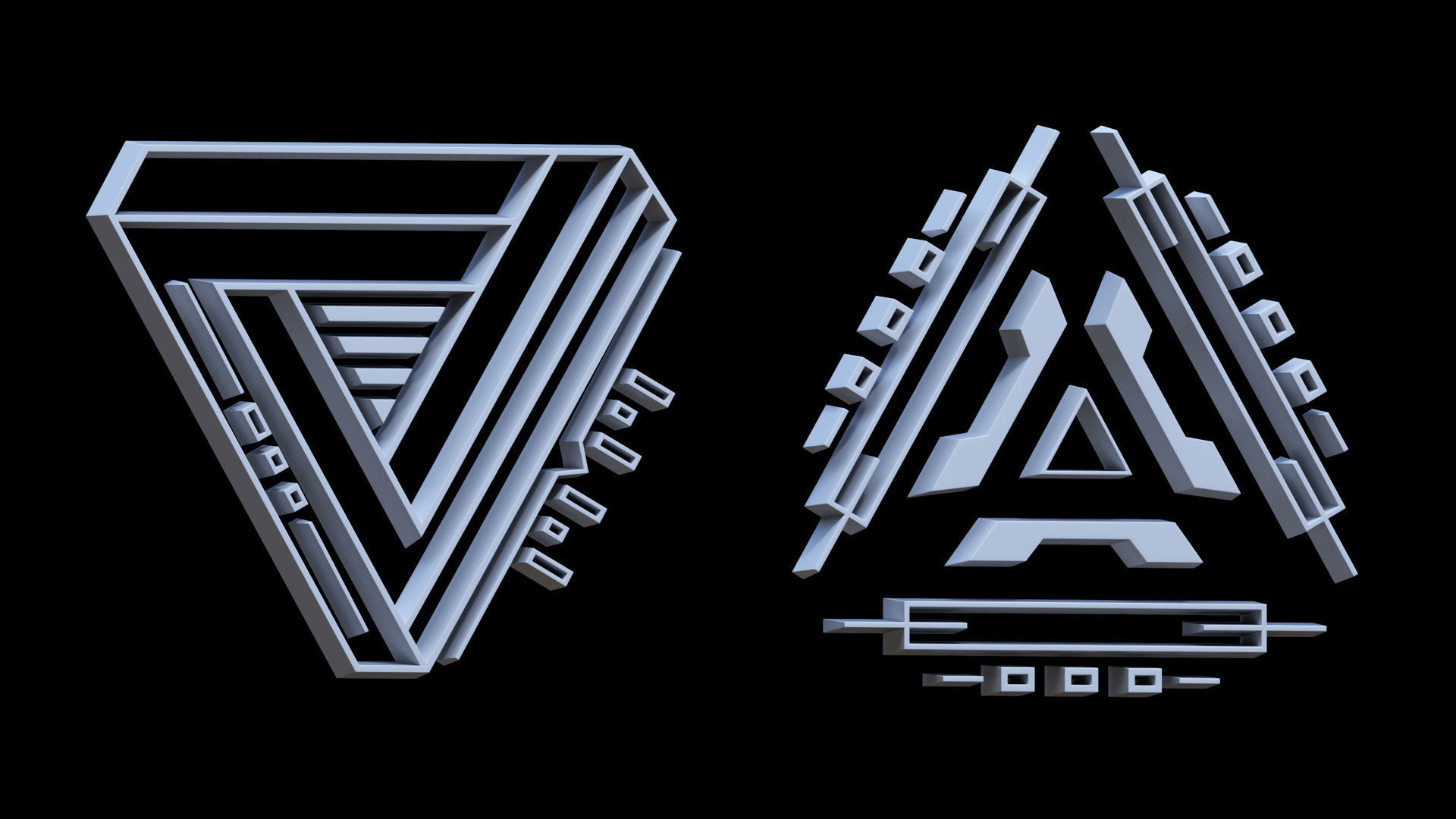 Sci-fi Hologram Base Mesh Vol 3 3D model_16