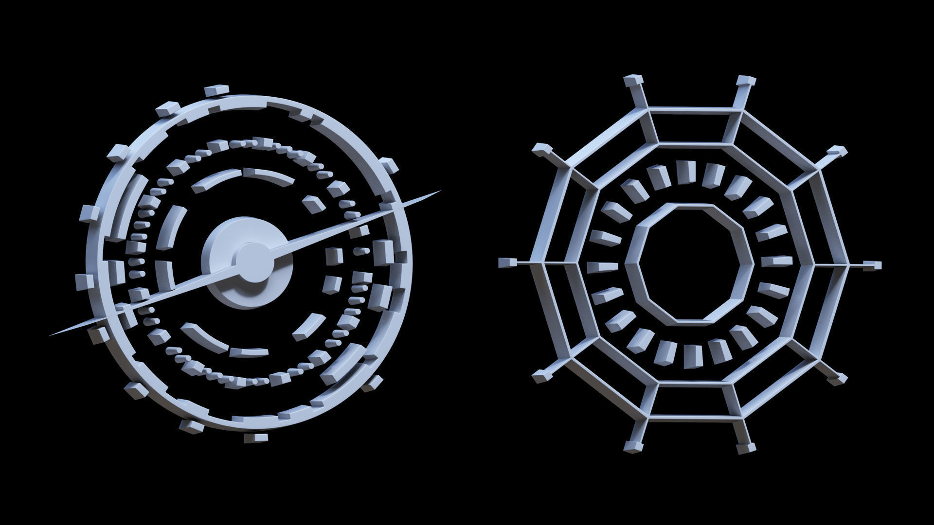 Sci-fi Hologram Base Mesh Vol 3 3D model_25