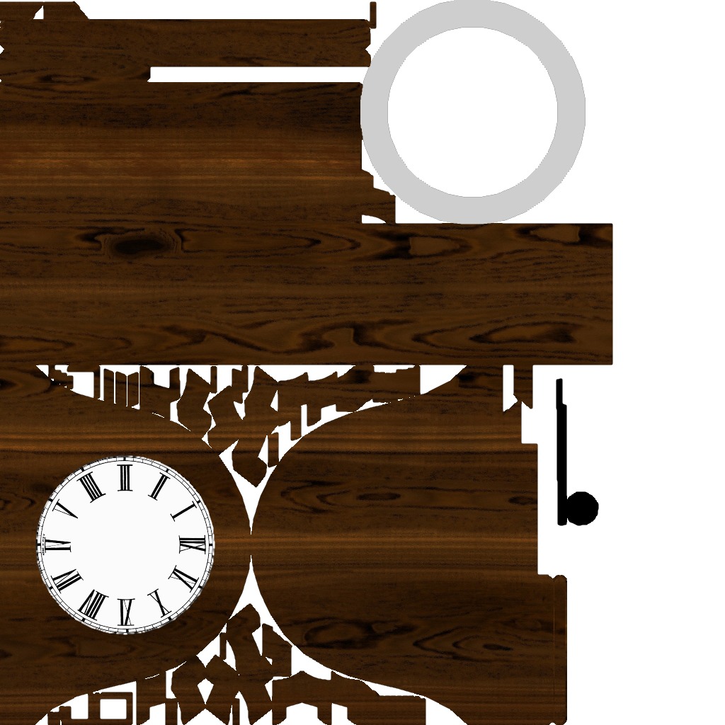 Antique clock Free low-poly 3D model_3