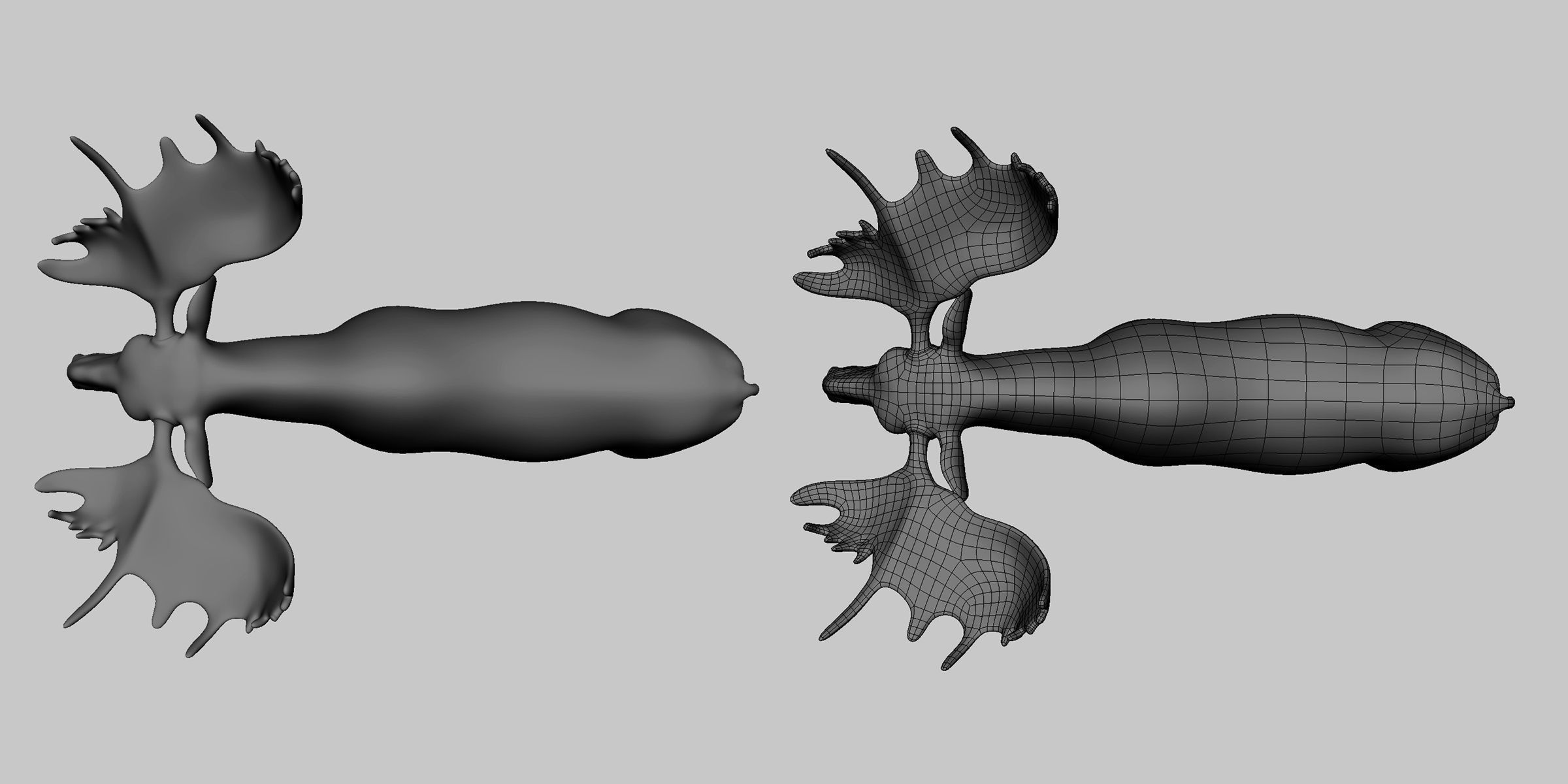 Moose Low-poly 3D model_5