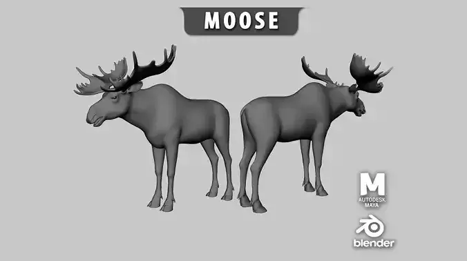 Moose Low-poly 3D model