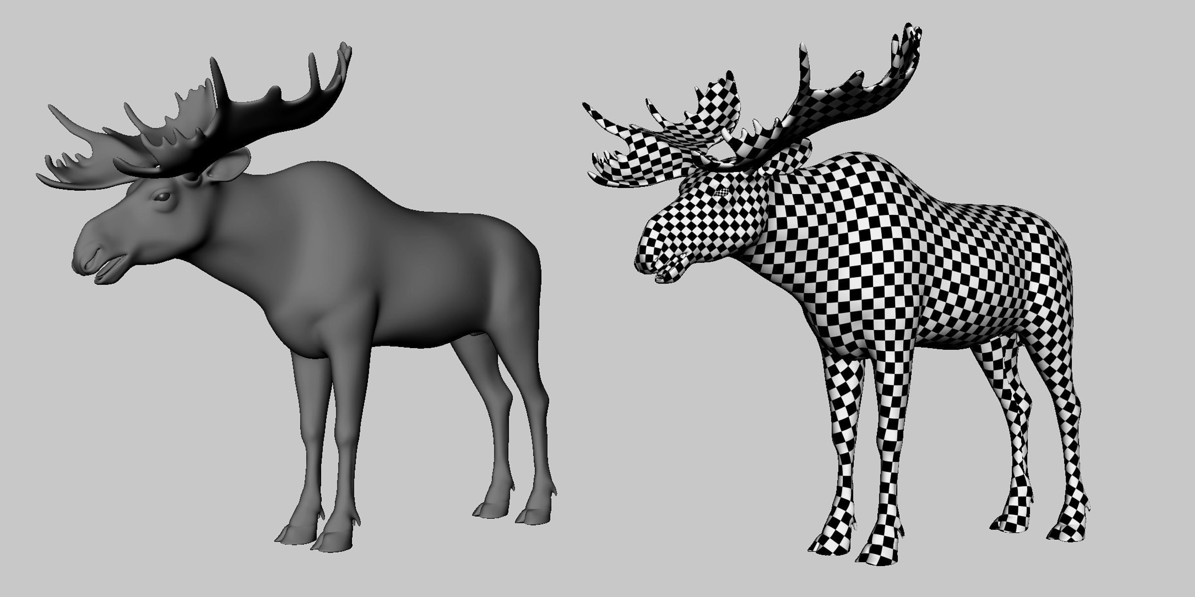 Moose Low-poly 3D model_6