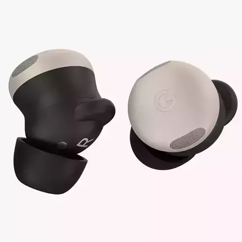 Google Pixel Buds Pro 2 Porcelain Low-poly 3D model